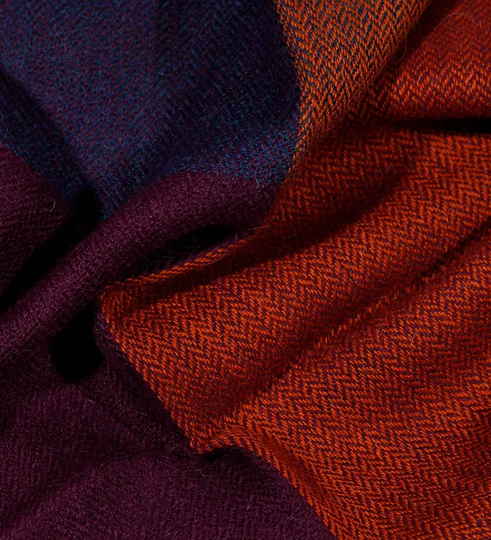 100% Baby Alpaca Wool Woven Shawl Wrap For Women Heavenly Soft And Warm Squares Design