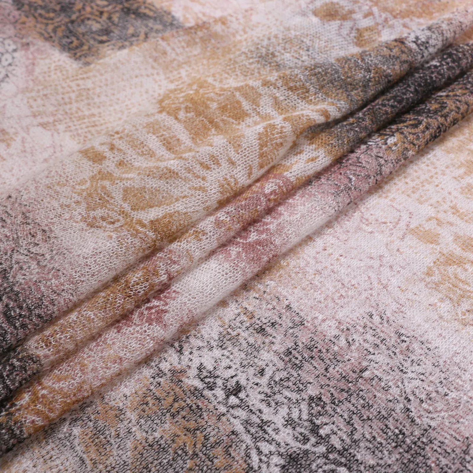 100% Linen Jersey Fabric - Off-white