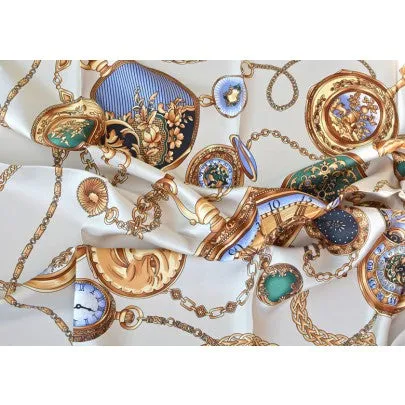 100% Pure Silk Scarves - Clocks