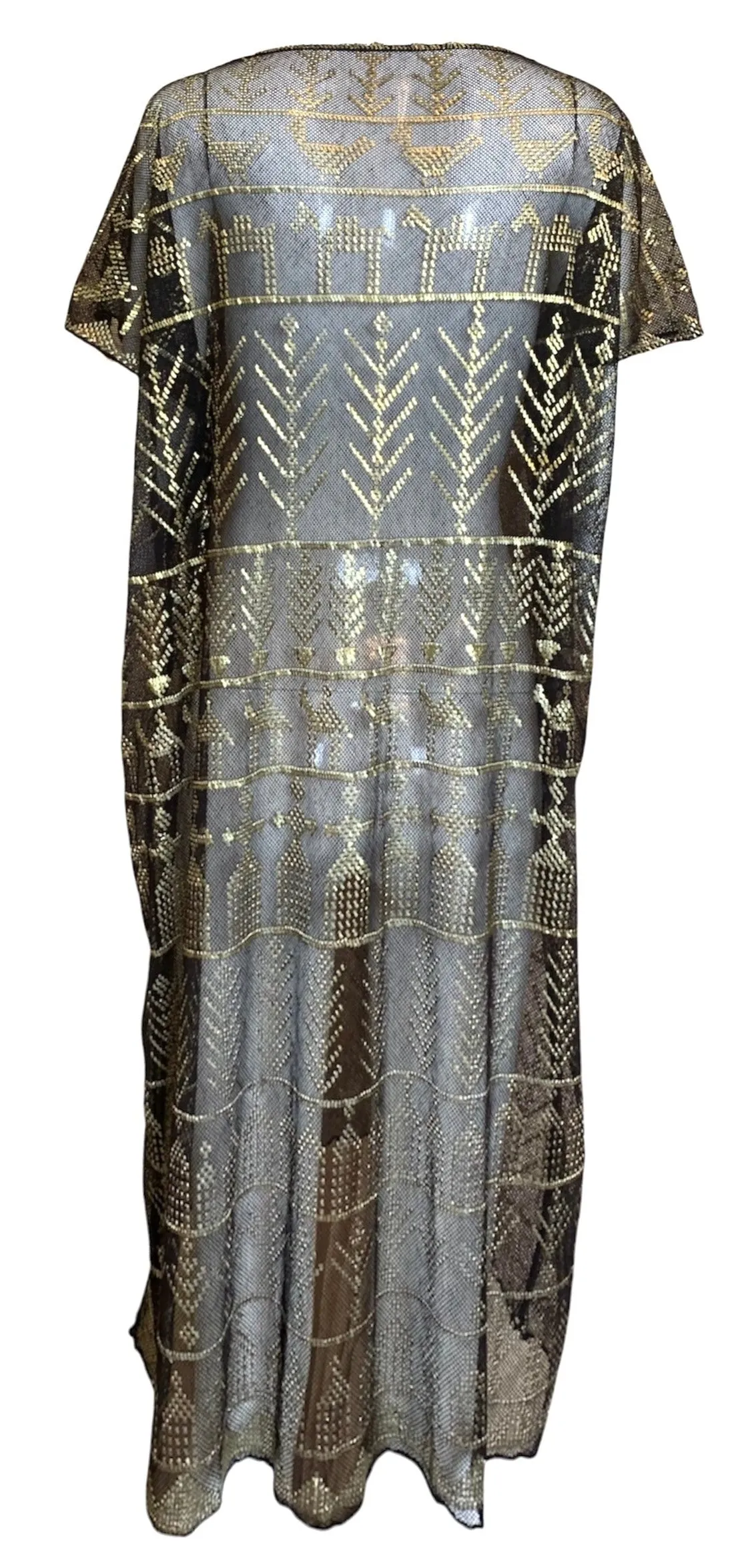 1920s Assuit Dress with Hand Hammered Brass