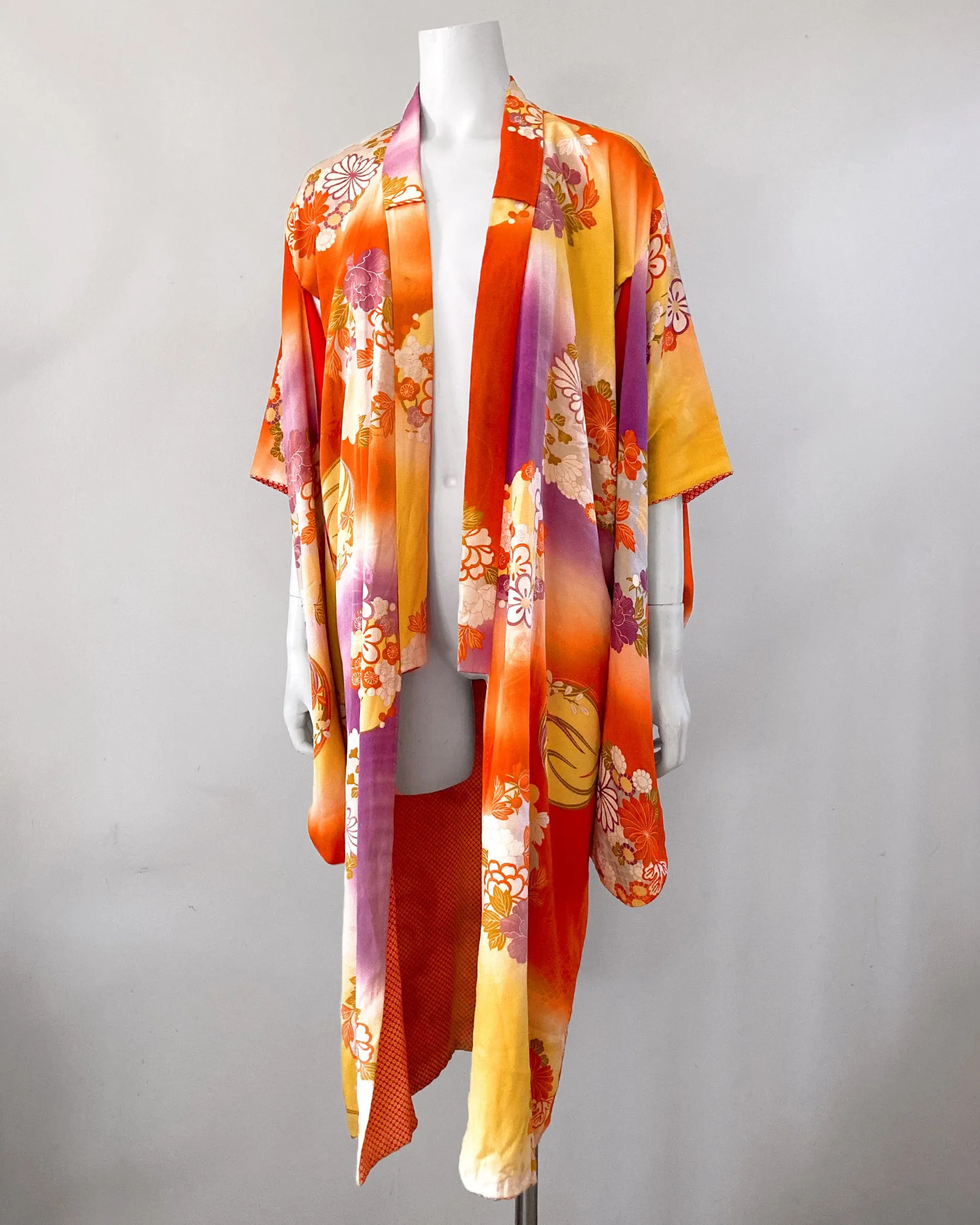 1940s Silk Floral Kimono