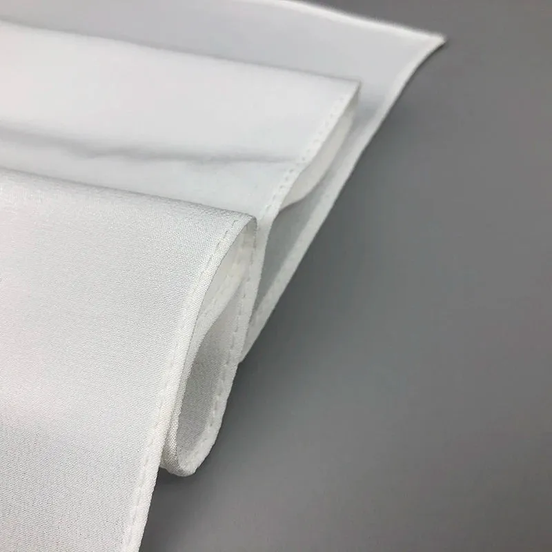 2020 New Women Silk Scarf Square Neck Shawls  Lady White Solid  Bandana Hair Band Kerchief for DIY Painting