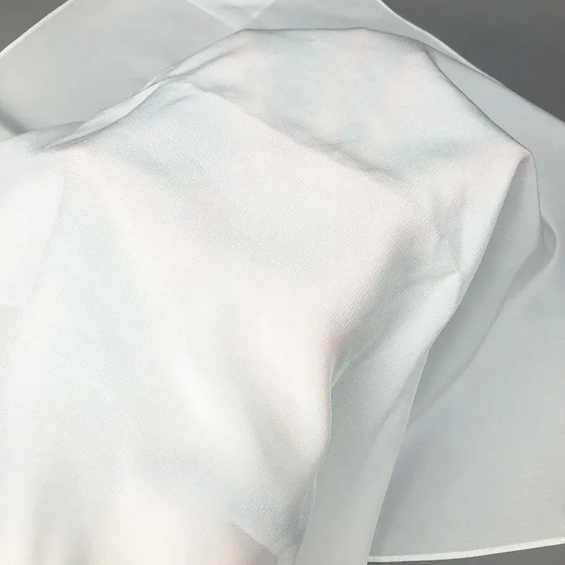 2020 New Women Silk Scarf Square Neck Shawls  Lady White Solid  Bandana Hair Band Kerchief for DIY Painting