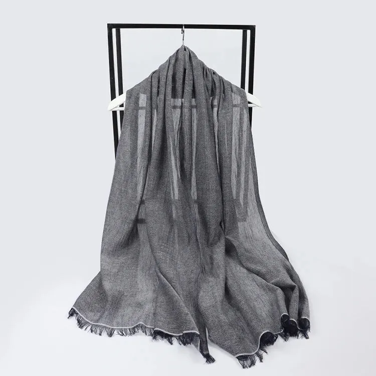 2023 Silk Scarves Women Luxury Brand Hijab Scarf Solid Foulard Femme Shawls Wraps Silk Bandana Head Scarf Hijab Beach Poncho