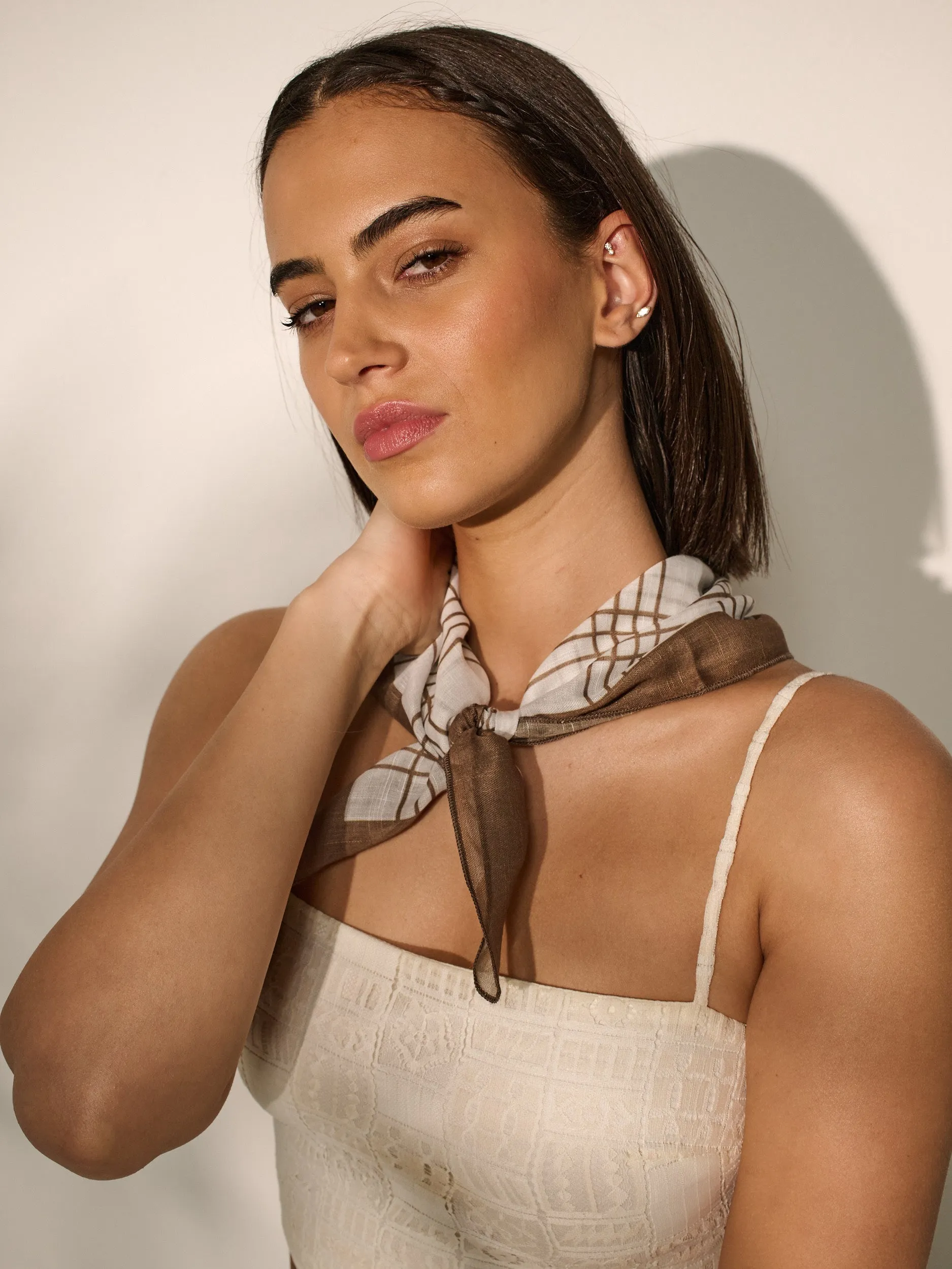 [24SS] Classic Checkered Print Bandana