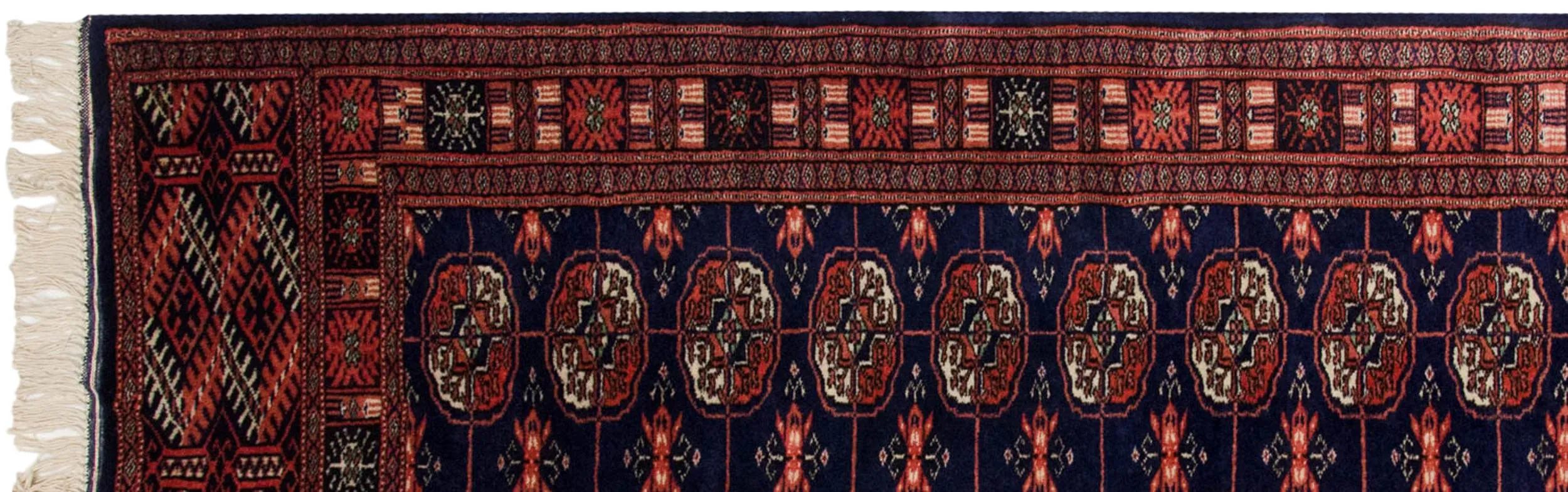 2.5x19.5 Vintage Fine Bokhara Rug Runner