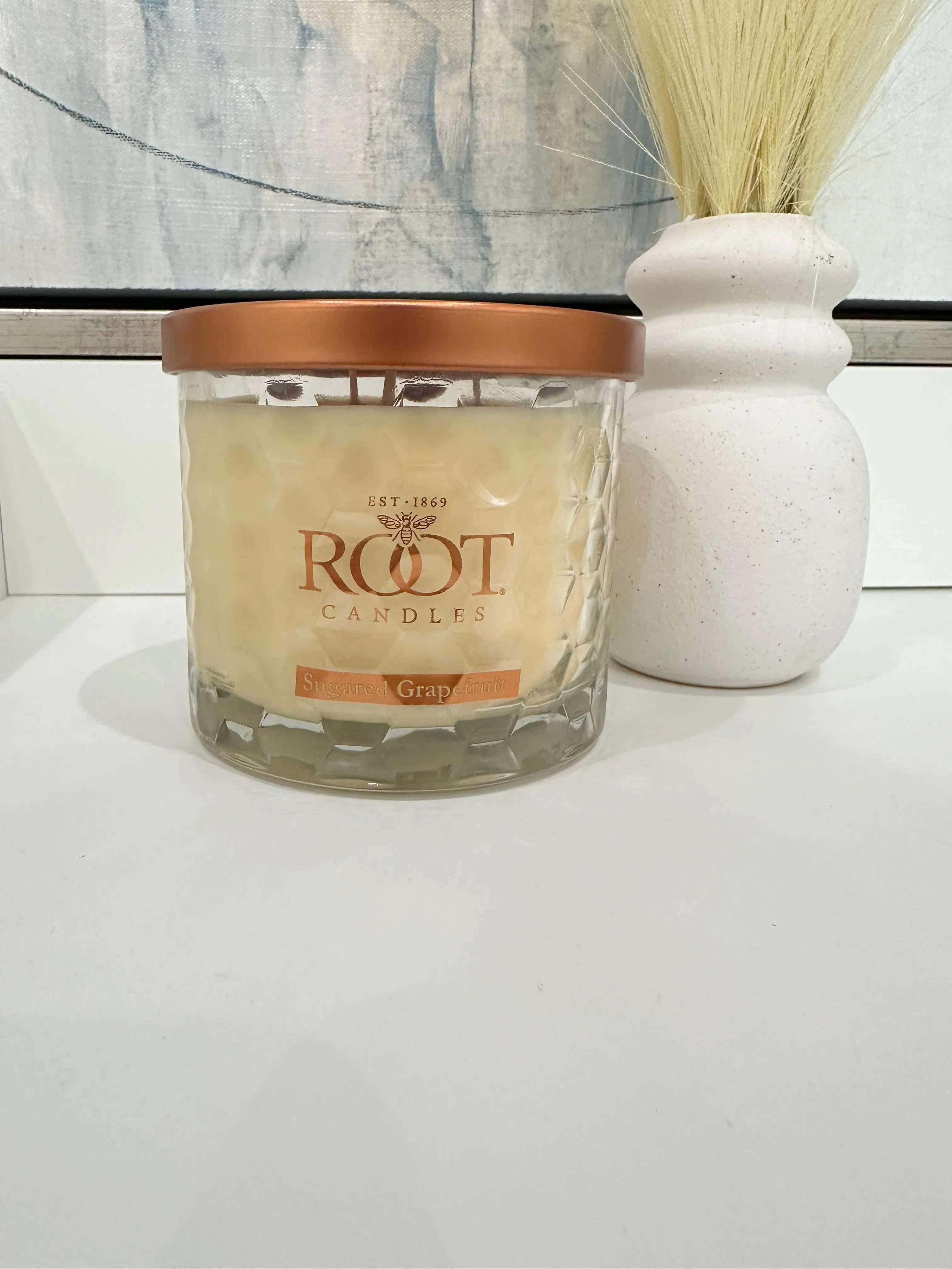 3 Wick Honeycomb Root Candle-Sugared Grapefruit