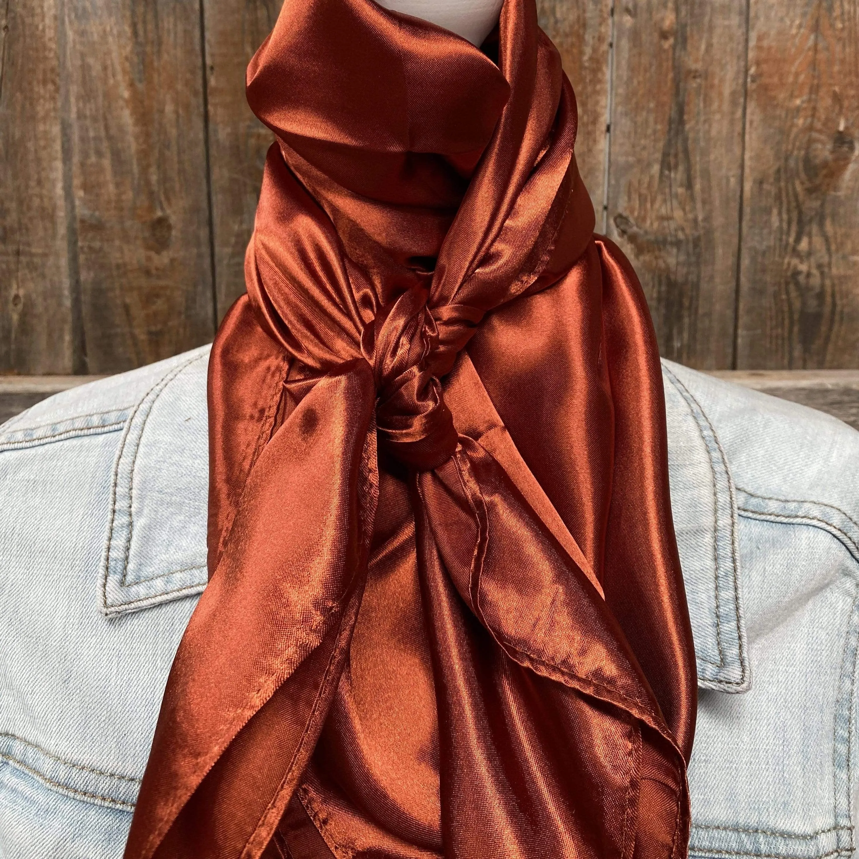 35X35"  Solid Rust  Wild Rag / Scarf WRS16