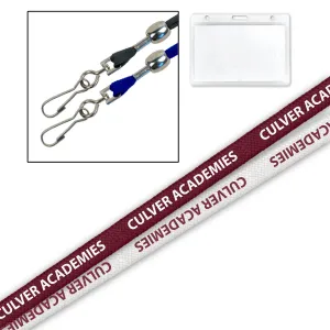 3/8″ Printed CA Lanyard - Maroon