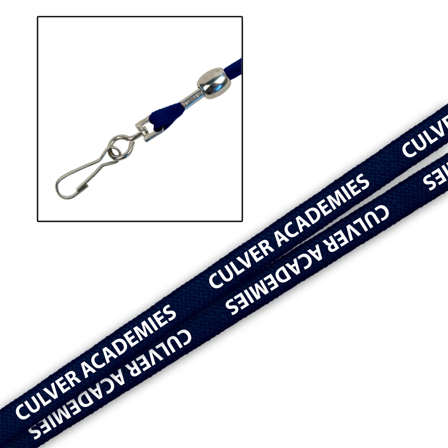 3/8″ Printed CA Lanyard - Navy