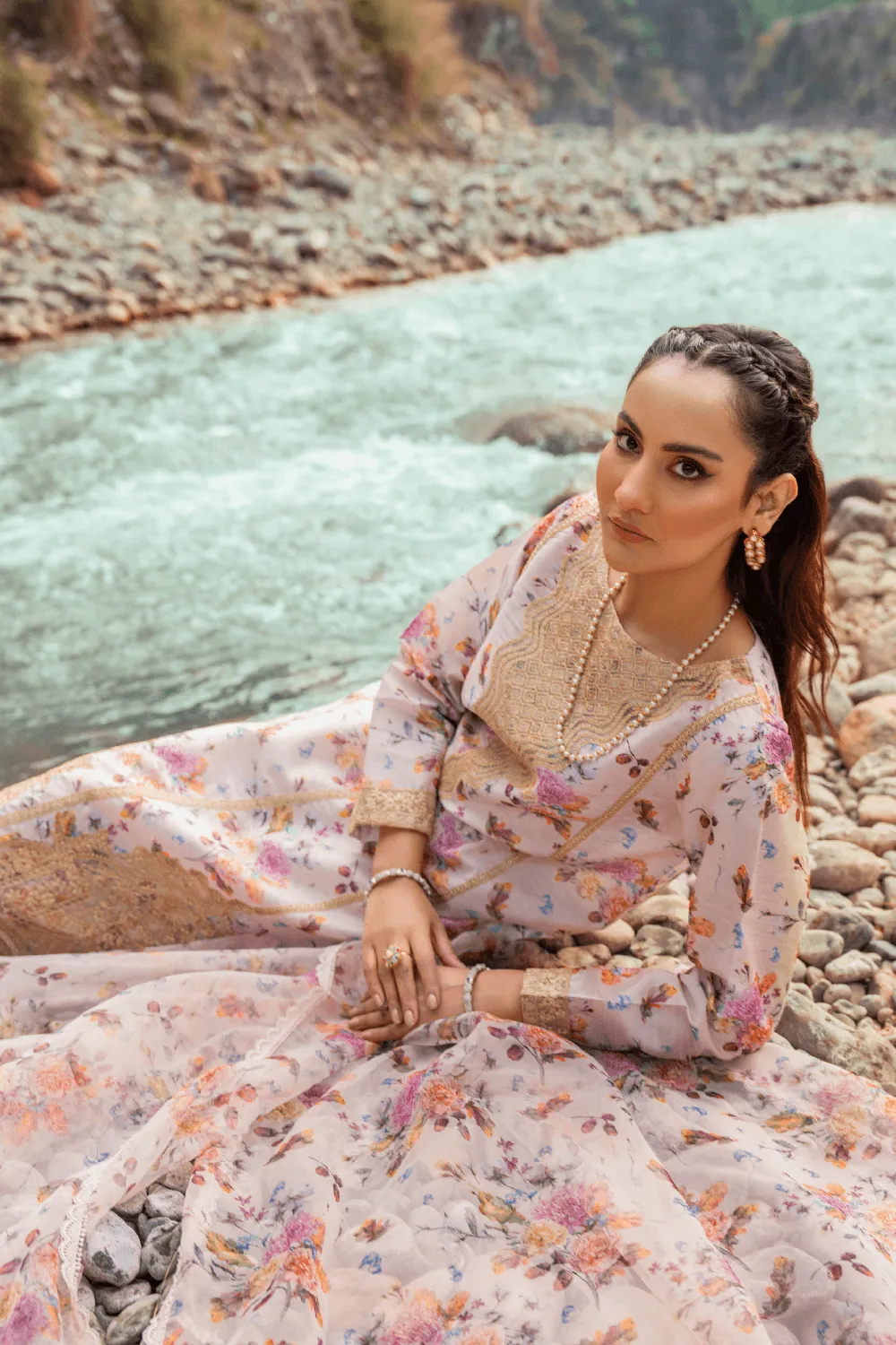 3PC Stitched | Embroidered Raw Silk Suit