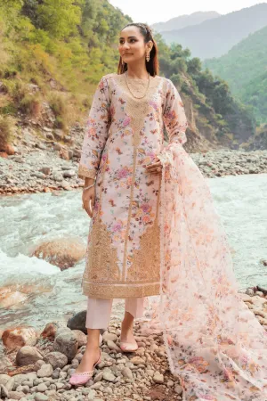3PC Stitched | Embroidered Raw Silk Suit