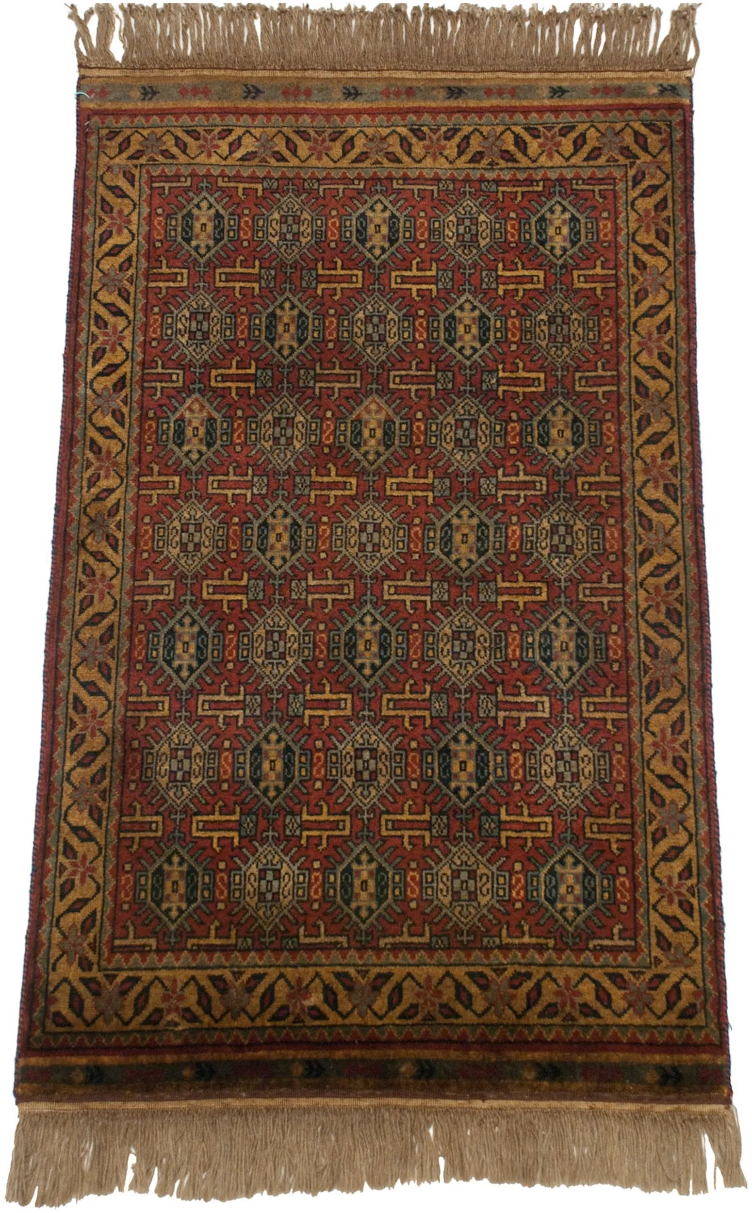 3x5 Vintage Indian Caucasian Design Rug