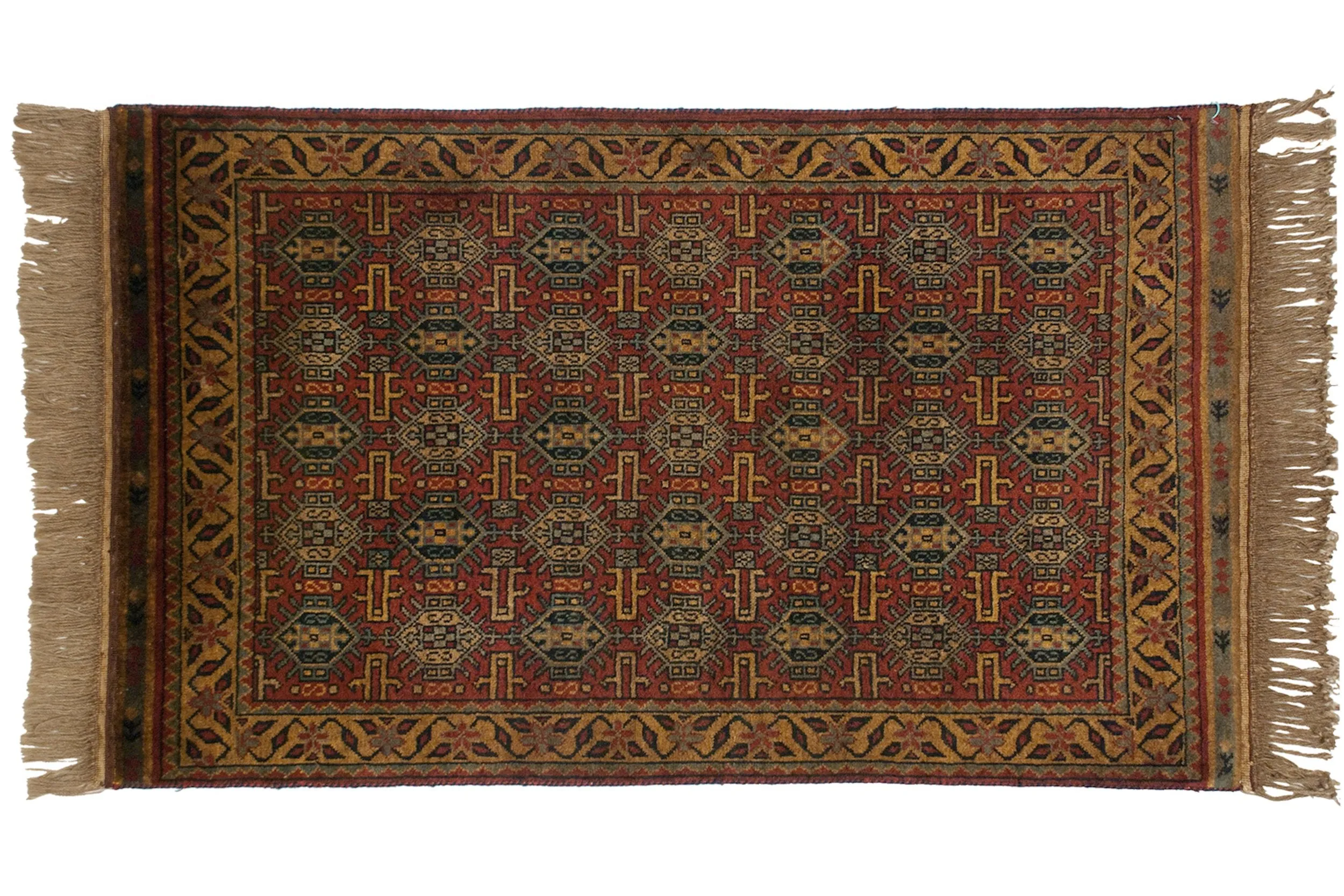 3x5 Vintage Indian Caucasian Design Rug