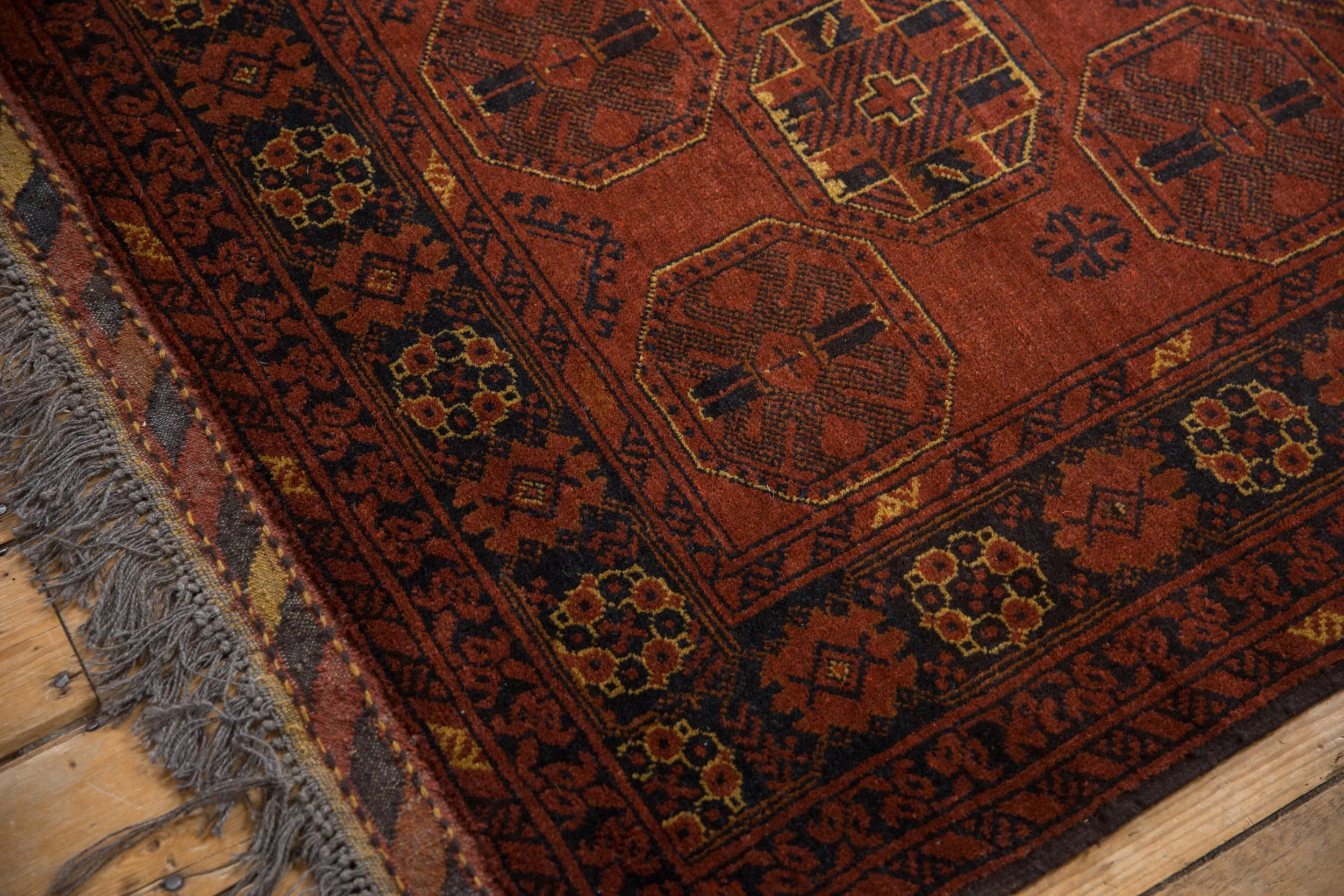 4.5x7 Vintage Afghani Bokhara Design Rug