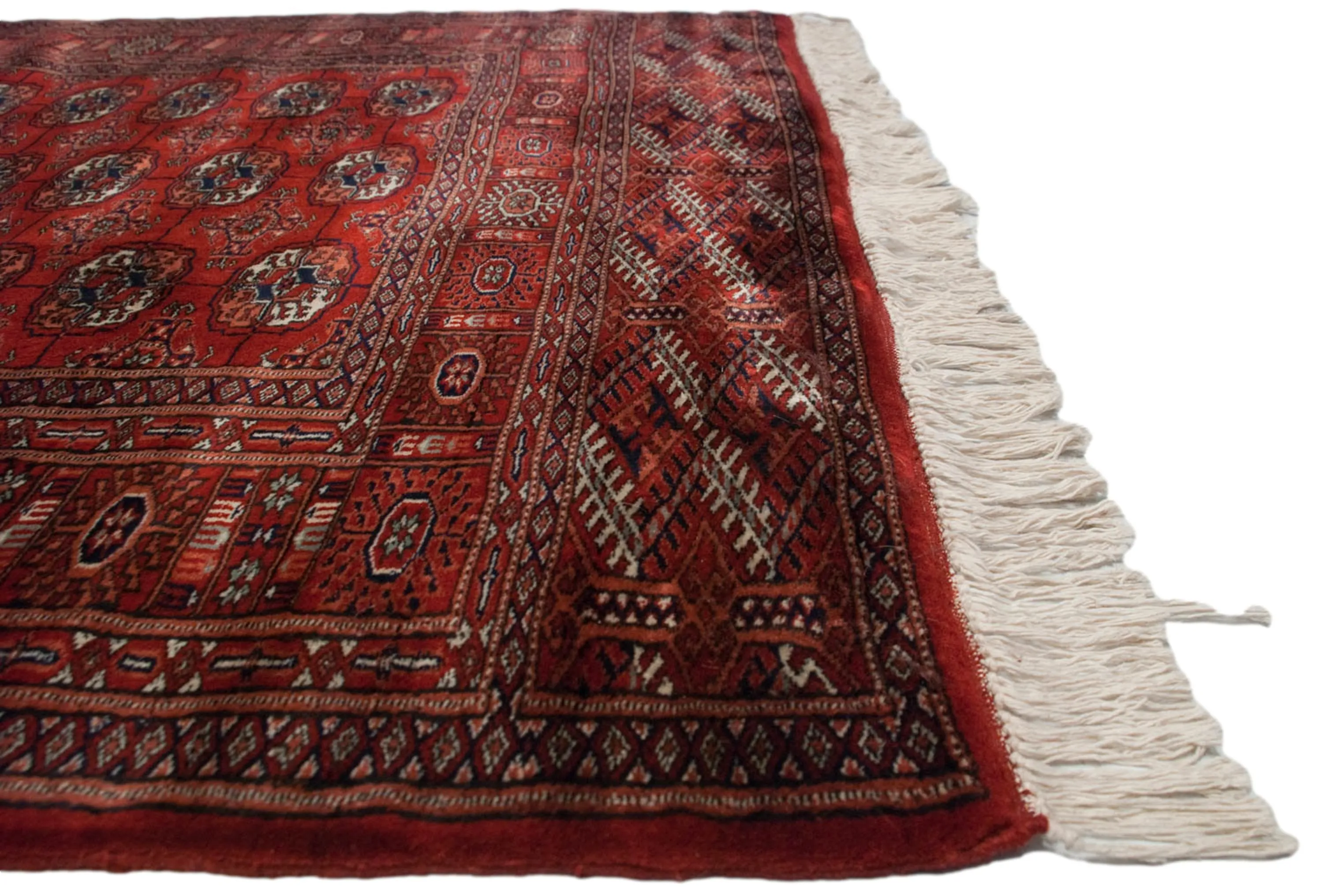 4x13.5 Vintage Fine Bokhara Rug Runner