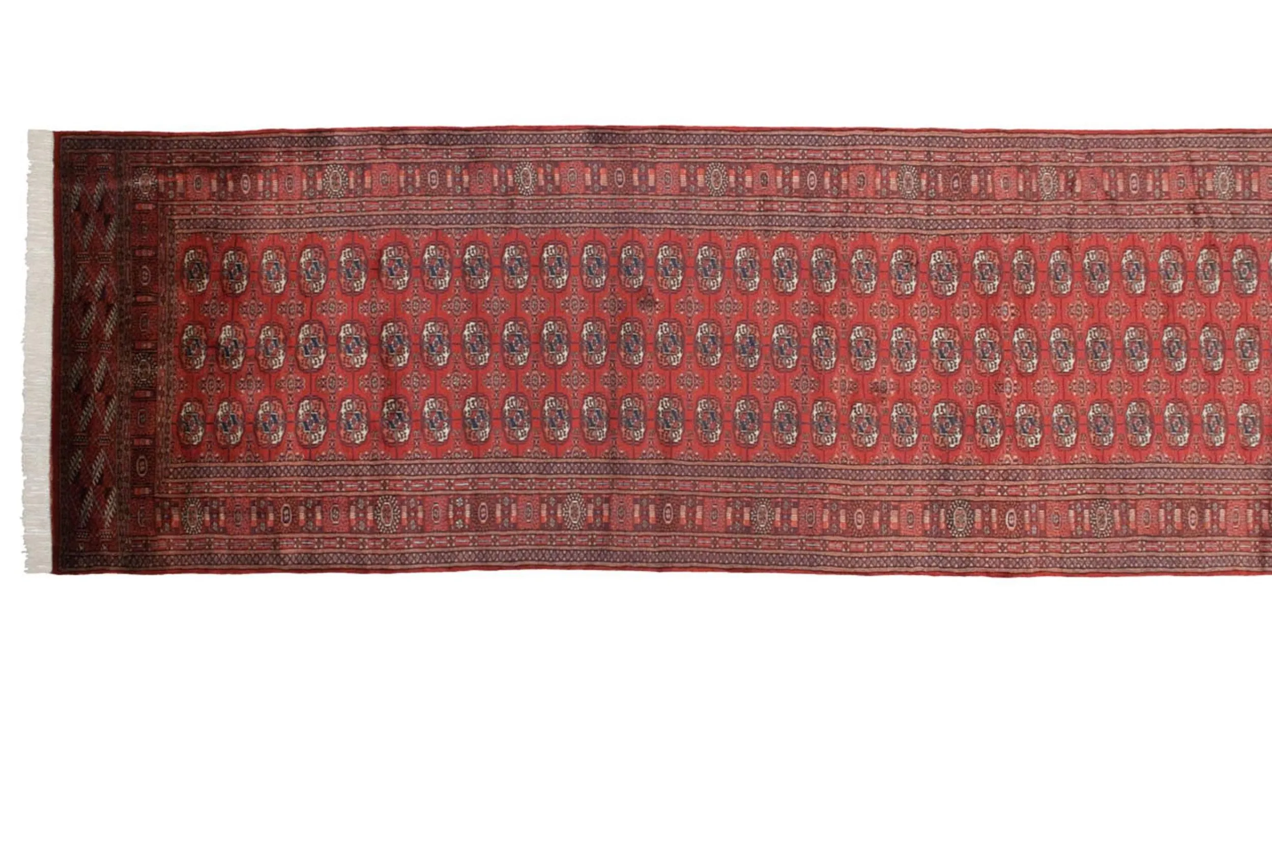 4x13.5 Vintage Fine Bokhara Rug Runner