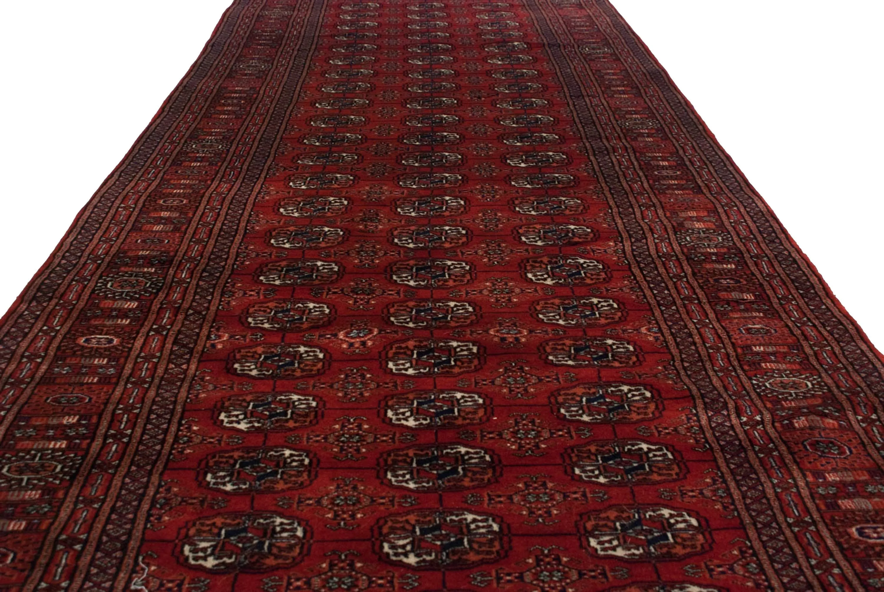 4x13.5 Vintage Fine Bokhara Rug Runner