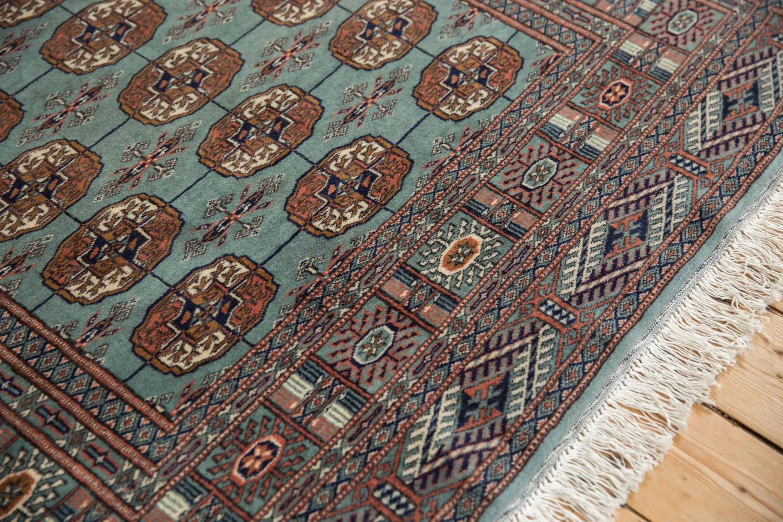 4x4.5 Vintage Fine Bokhara Square Rug