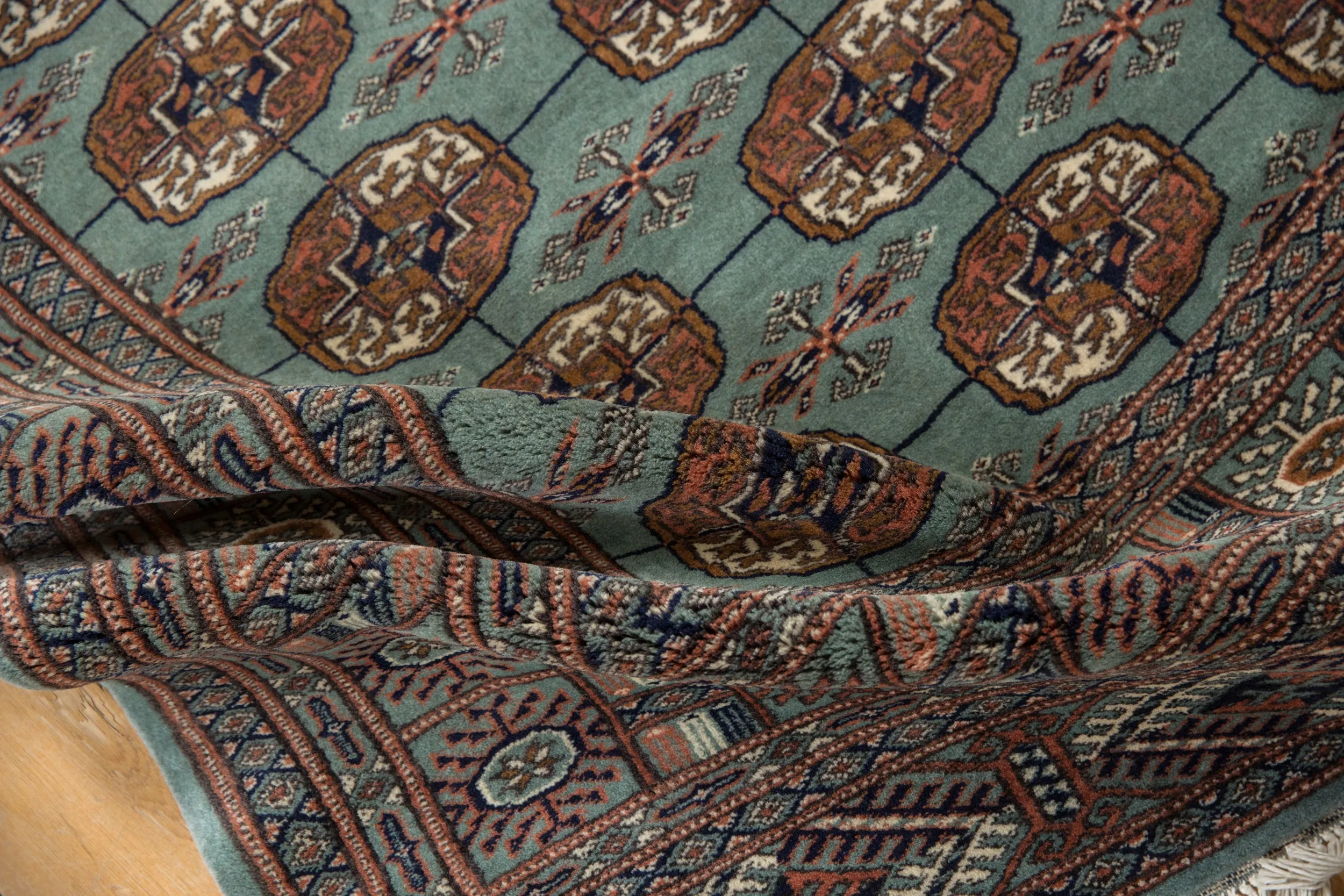 4x4.5 Vintage Fine Bokhara Square Rug