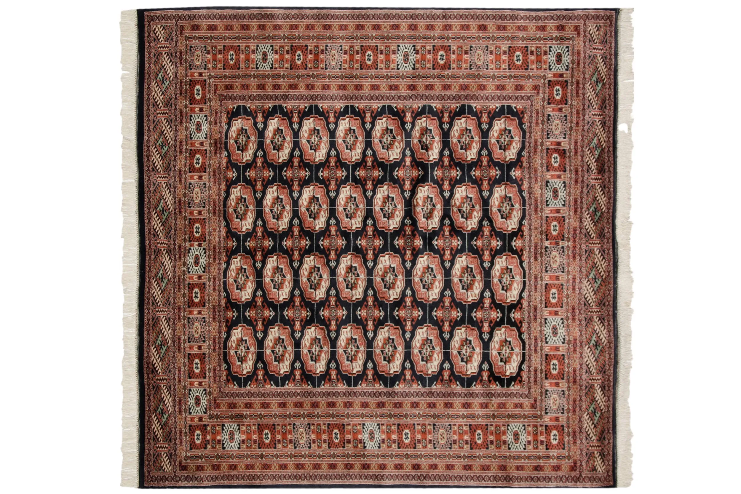 5.5x6 Vintage Fine Bokhara Square Carpet