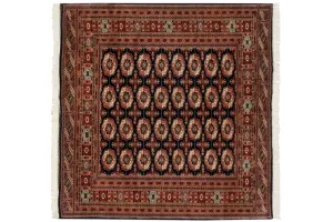 5.5x6 Vintage Fine Bokhara Square Carpet