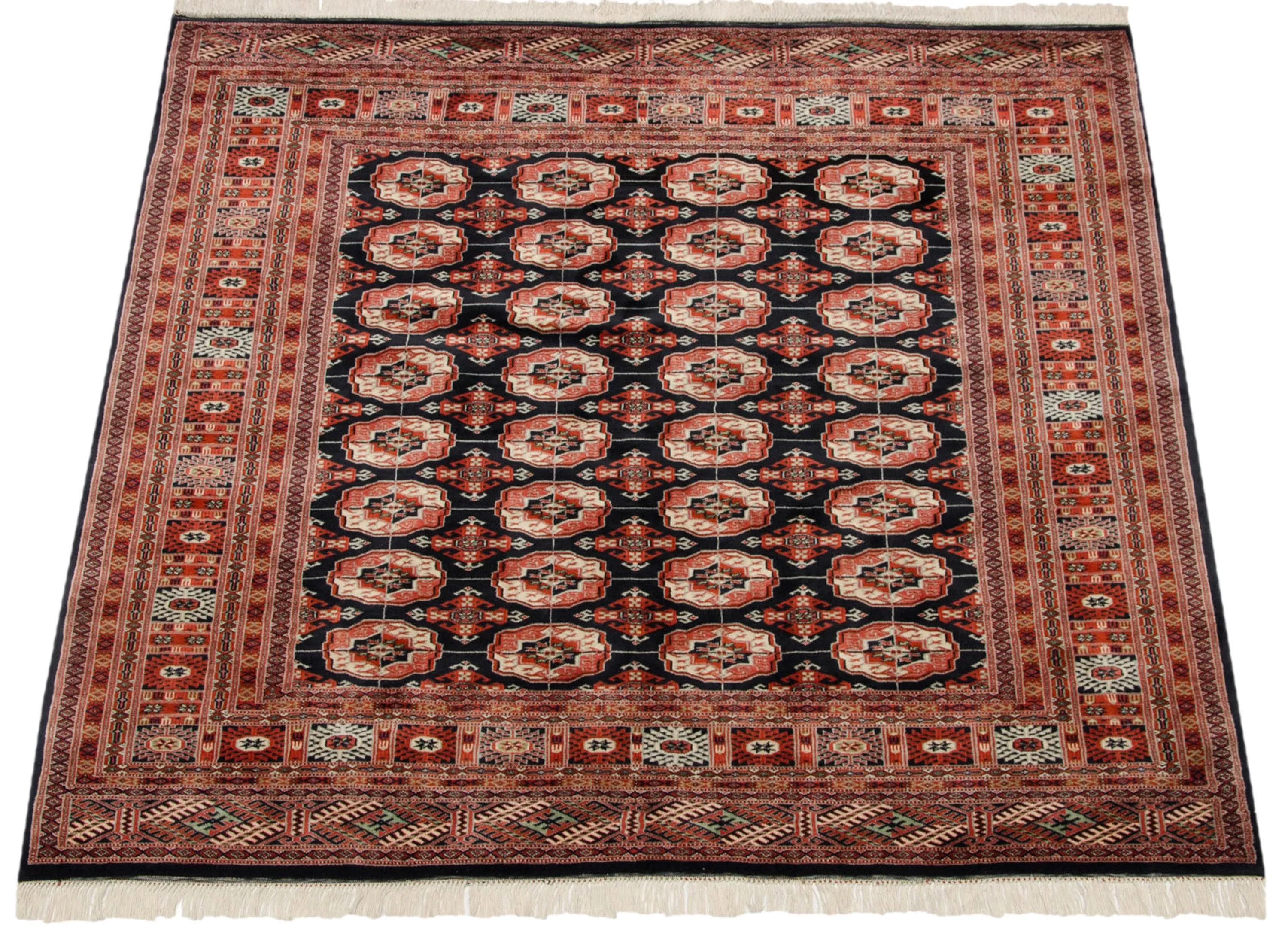 5.5x6 Vintage Fine Bokhara Square Carpet