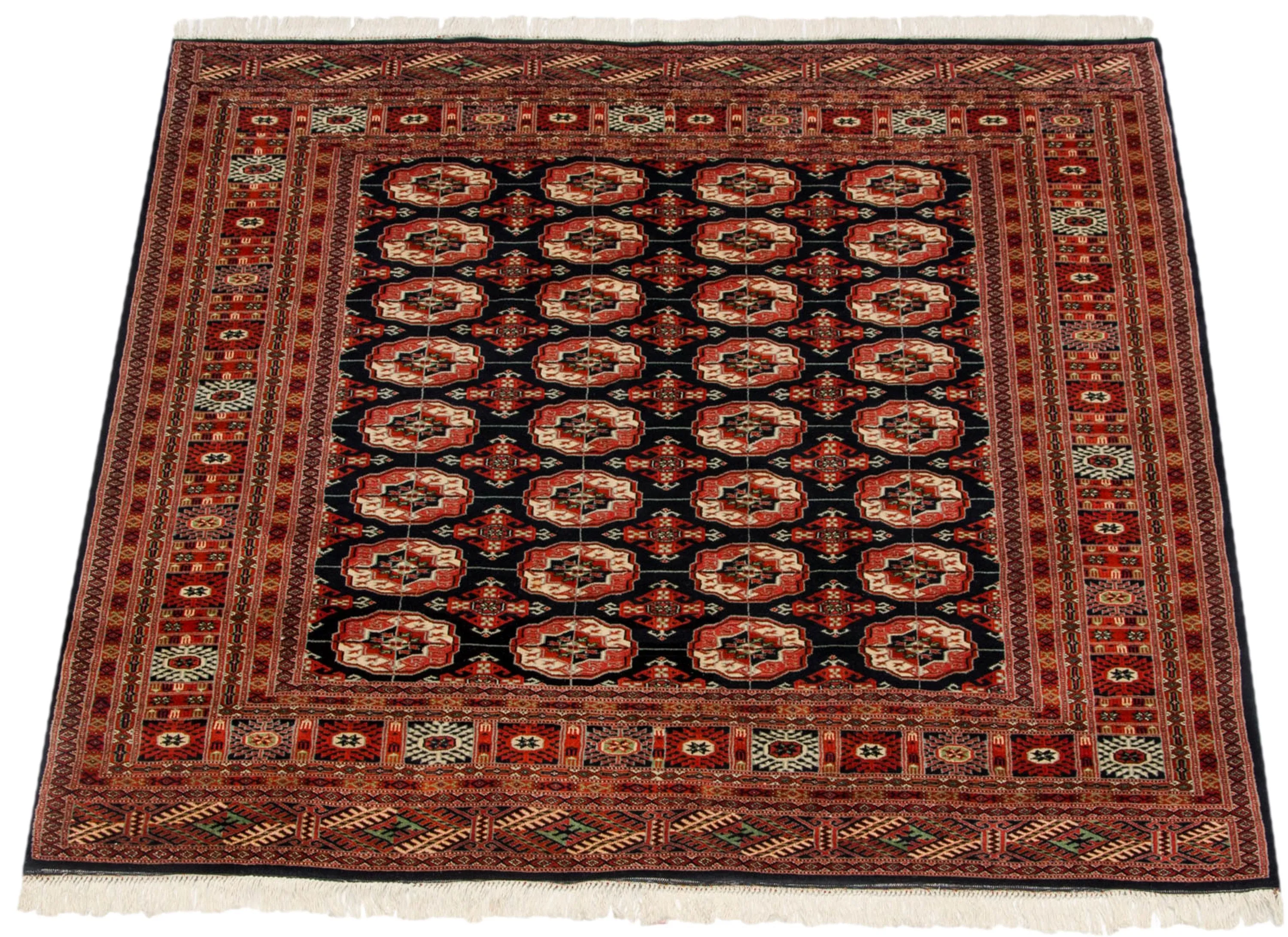 5.5x6 Vintage Fine Bokhara Square Carpet