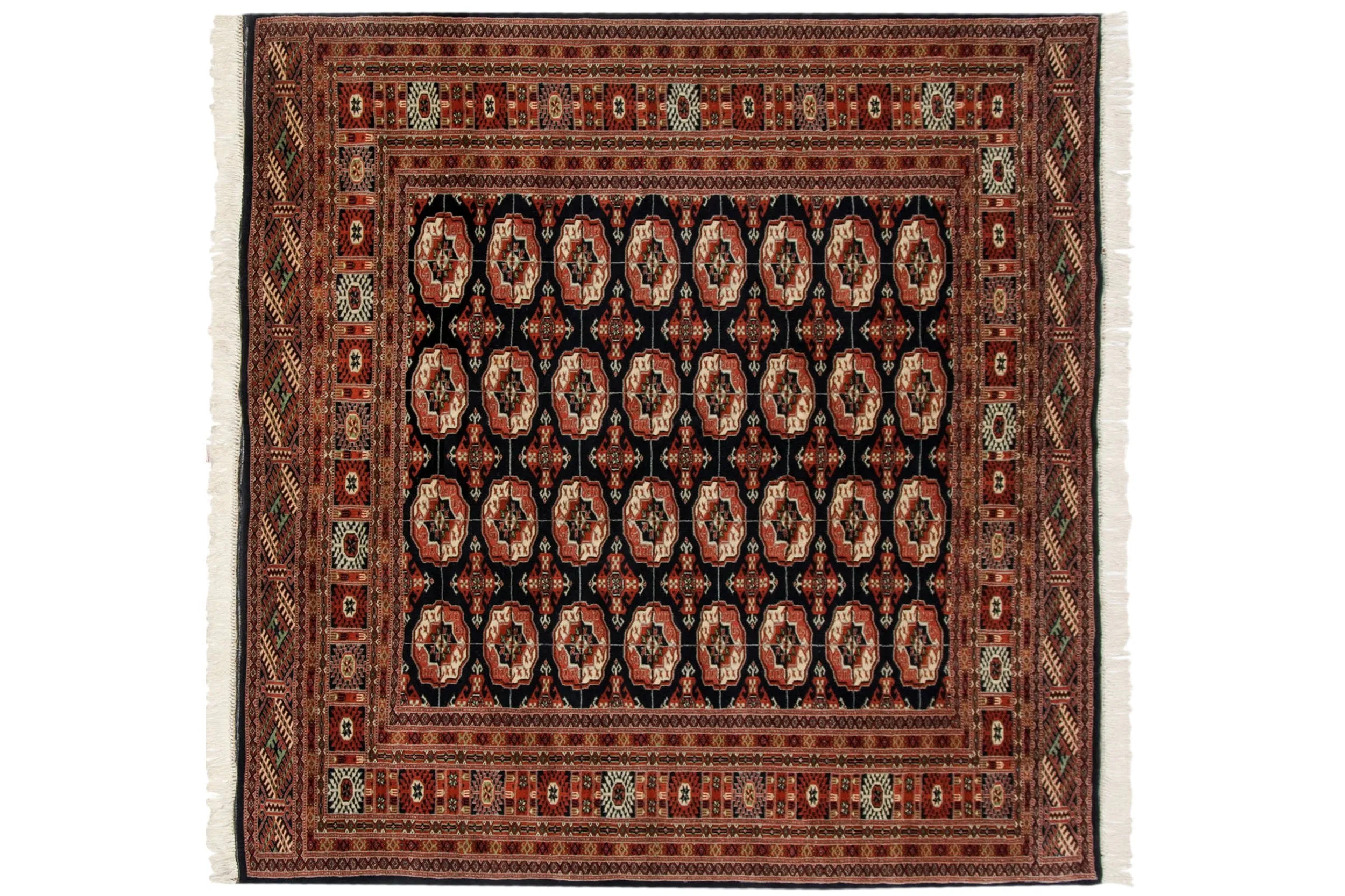 5.5x6 Vintage Fine Bokhara Square Carpet