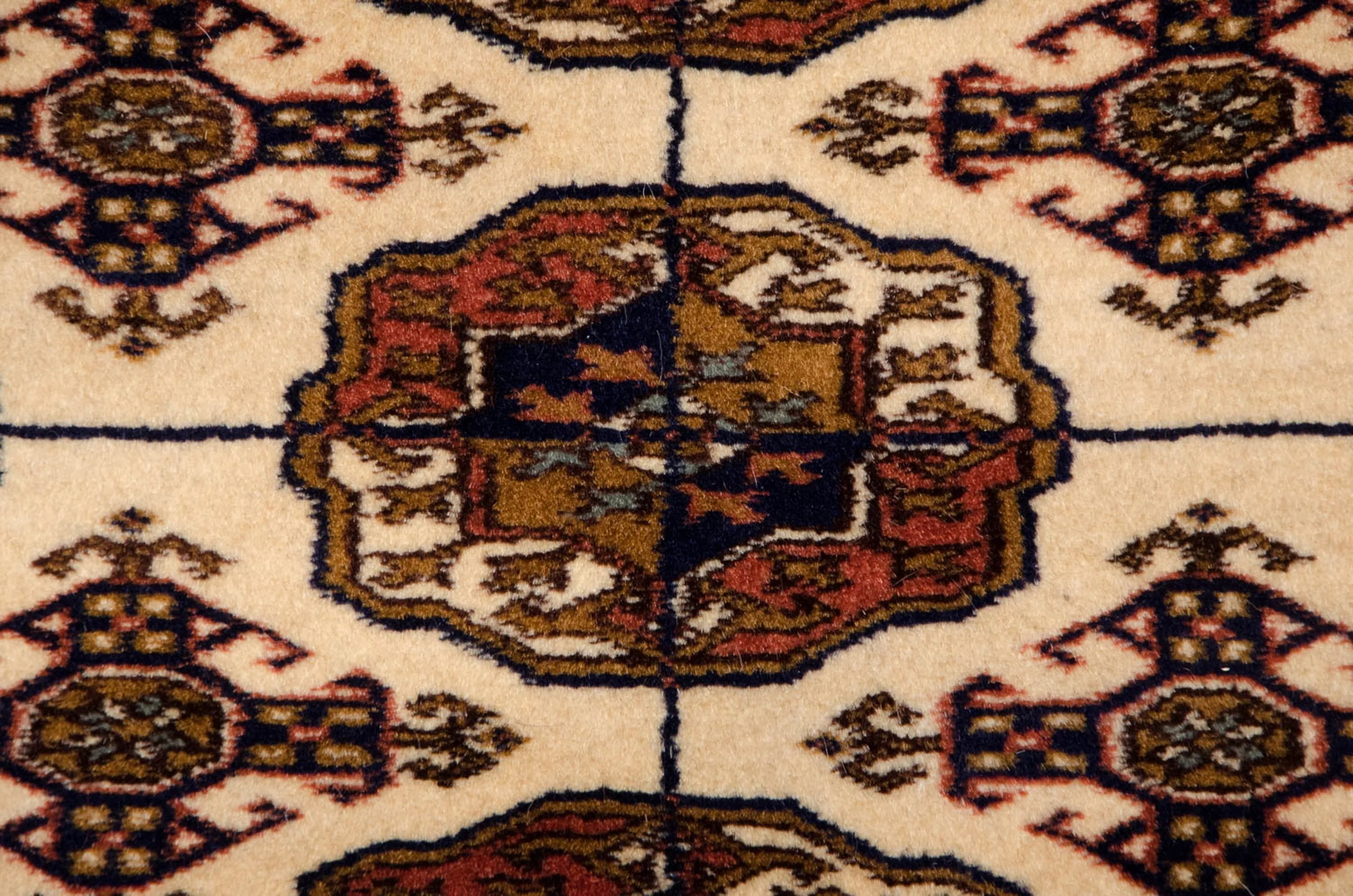 5x5 Vintage Fine Bokhara Square Rug