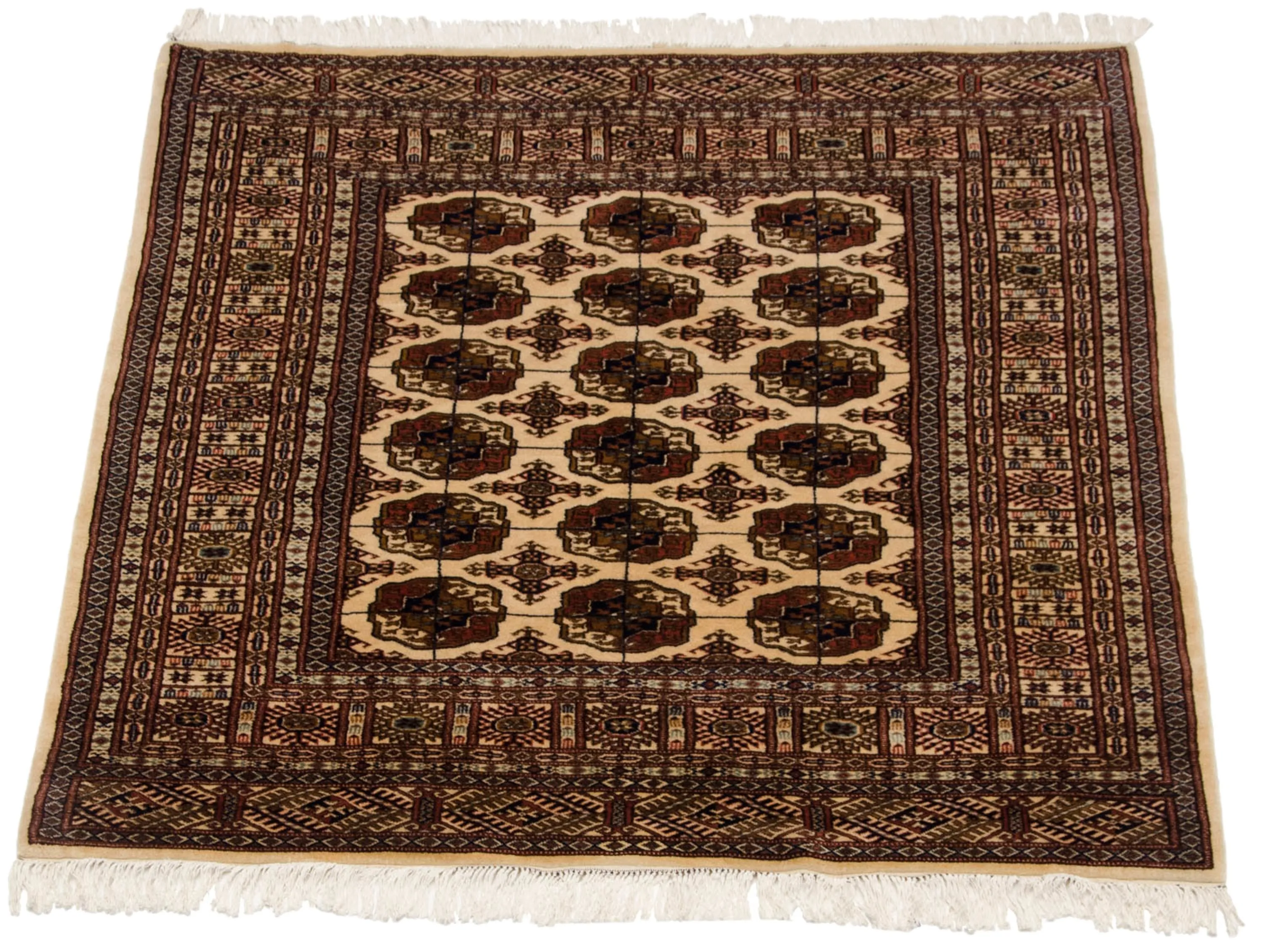 5x5 Vintage Fine Bokhara Square Rug