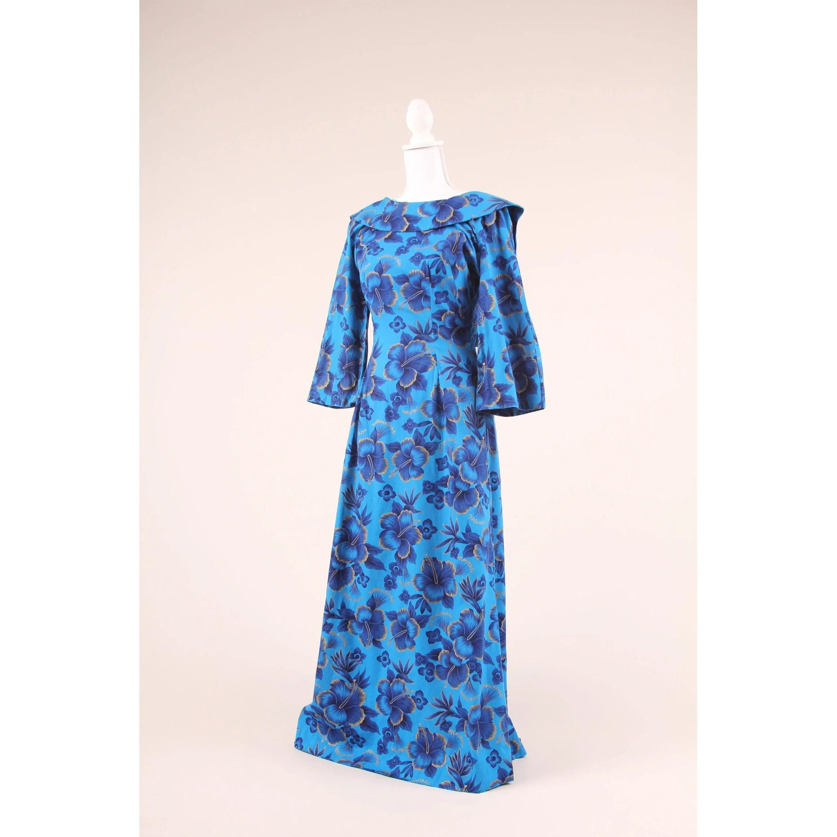 70's Hawaiian Print Dress | Size XS/S