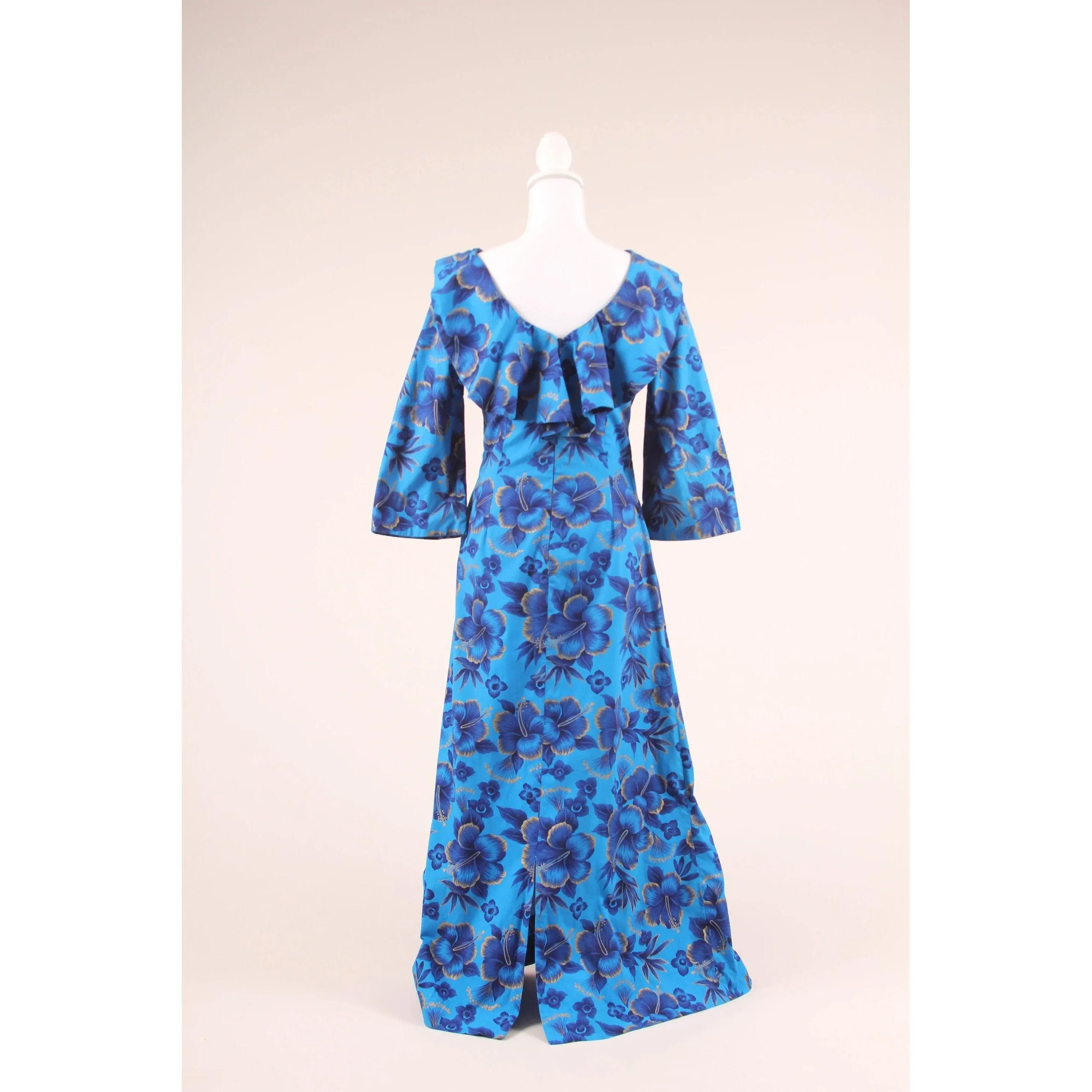70's Hawaiian Print Dress | Size XS/S
