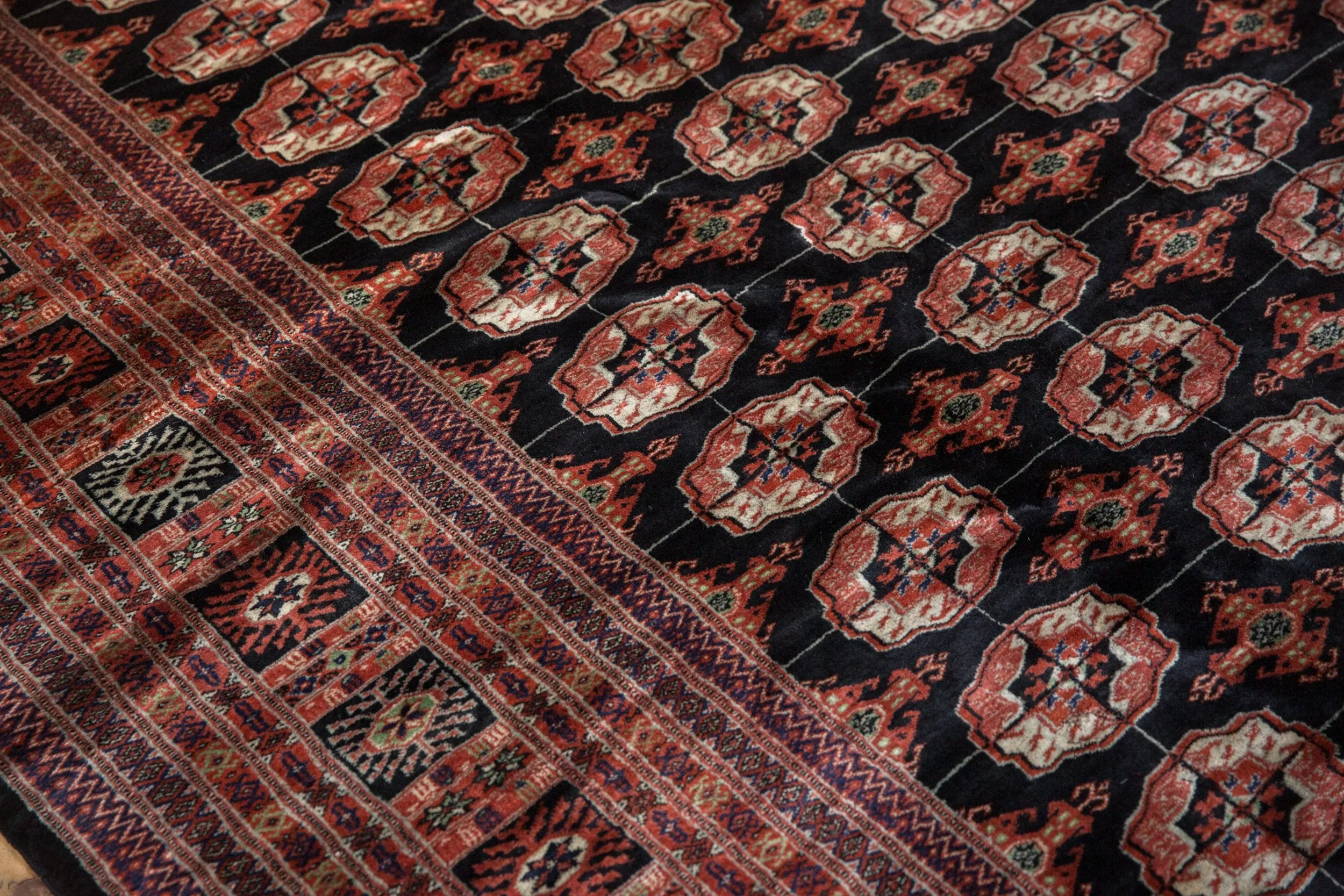 8x10 Vintage Fine Bokhara Carpet