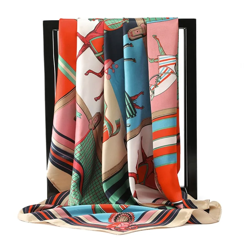 90*90cm Luxury Brand Square Scarf Fashion