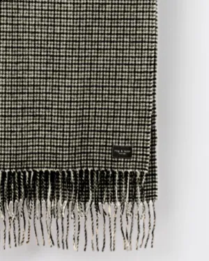 Addison Heritage Skinny Recycled Wool Scarf | Black/White