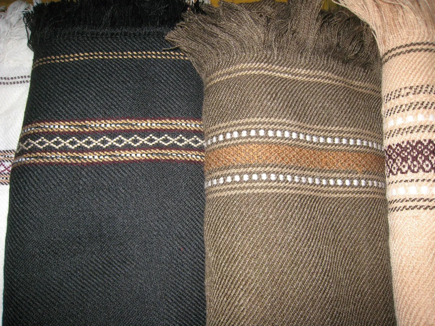 AFGHAN PATOO BLANKET wool shawl patu pato long scarf wrap ethnic pashtun pakol stole chadar thick pakistan wholesale lot bundle of 5 new