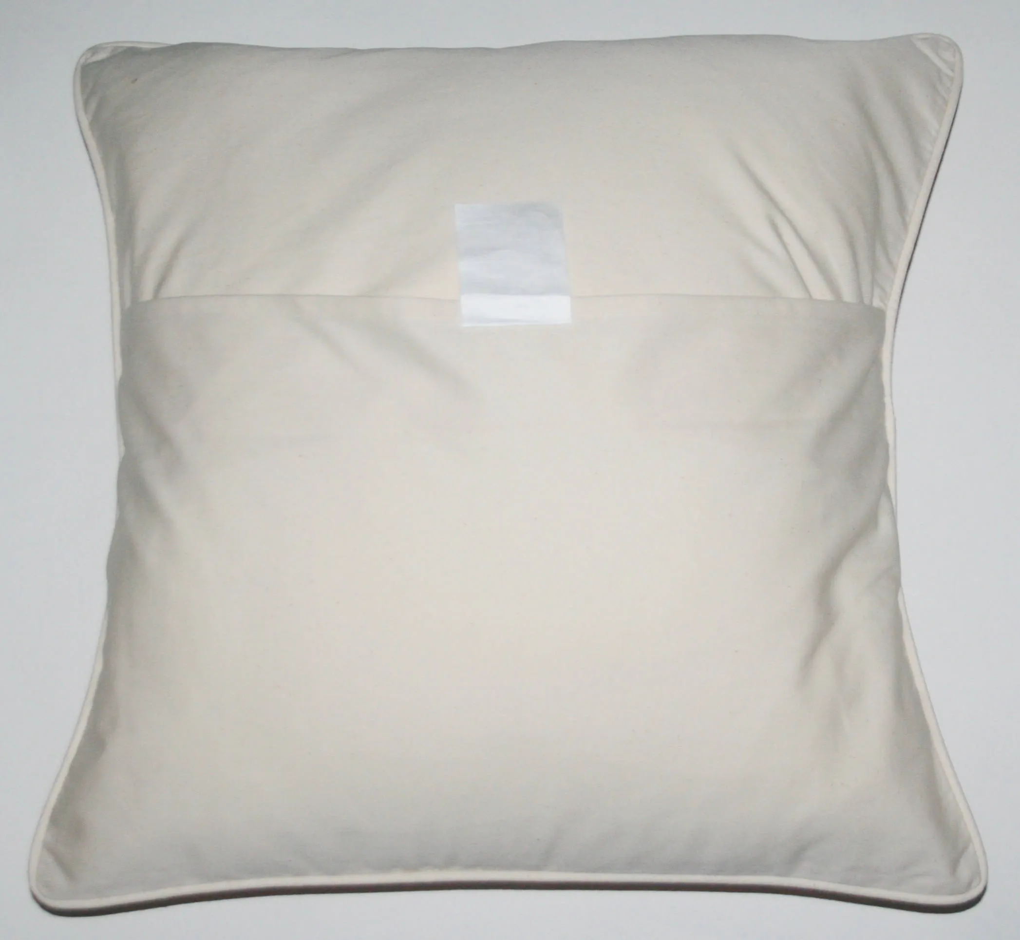 African Silk Pillow Golden Tan Color With White Abstract Repeat Tribal Symbols Handwoven Raw Silk
