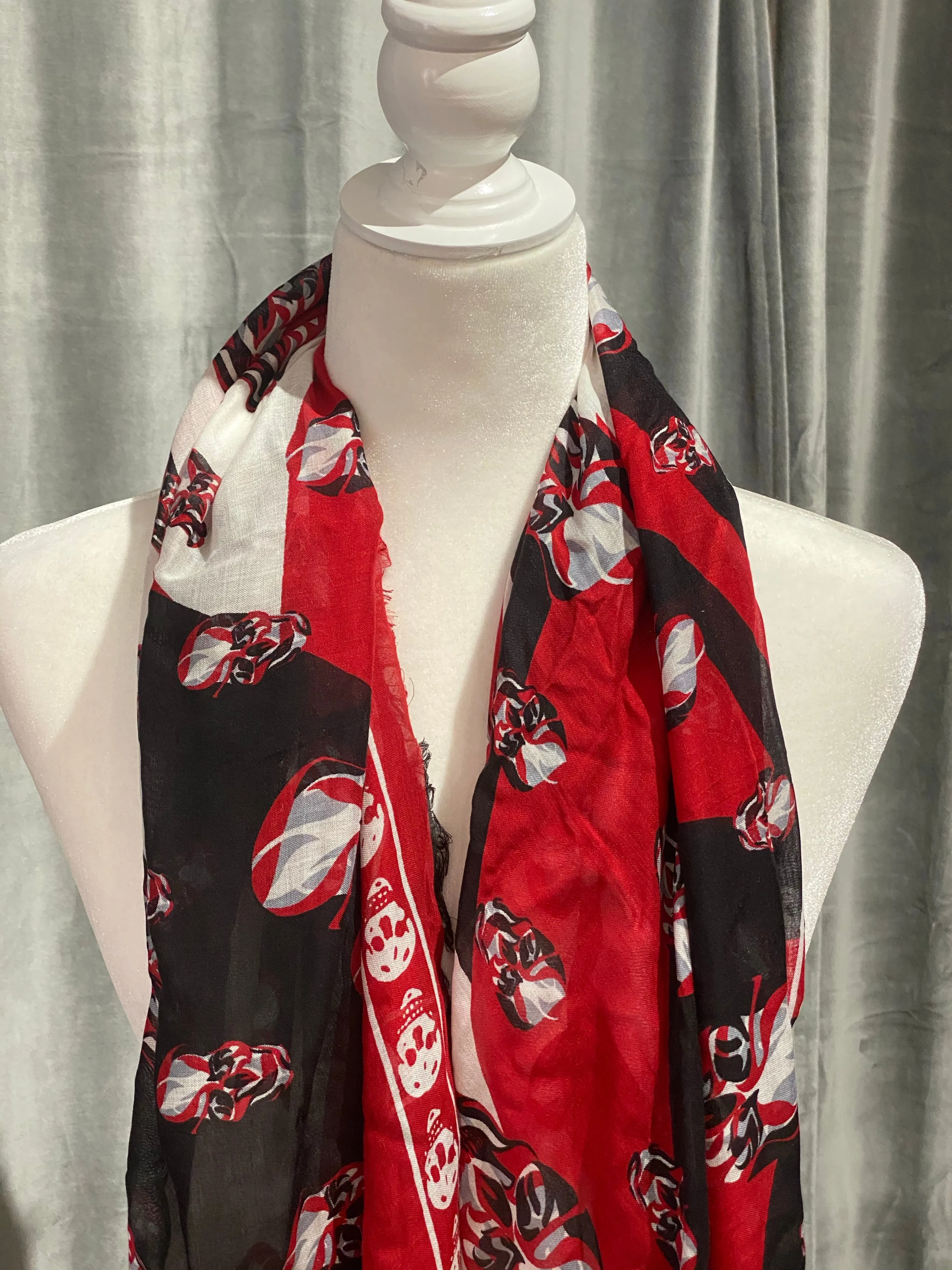 Alexander McQueen Abstract Skull Shawl