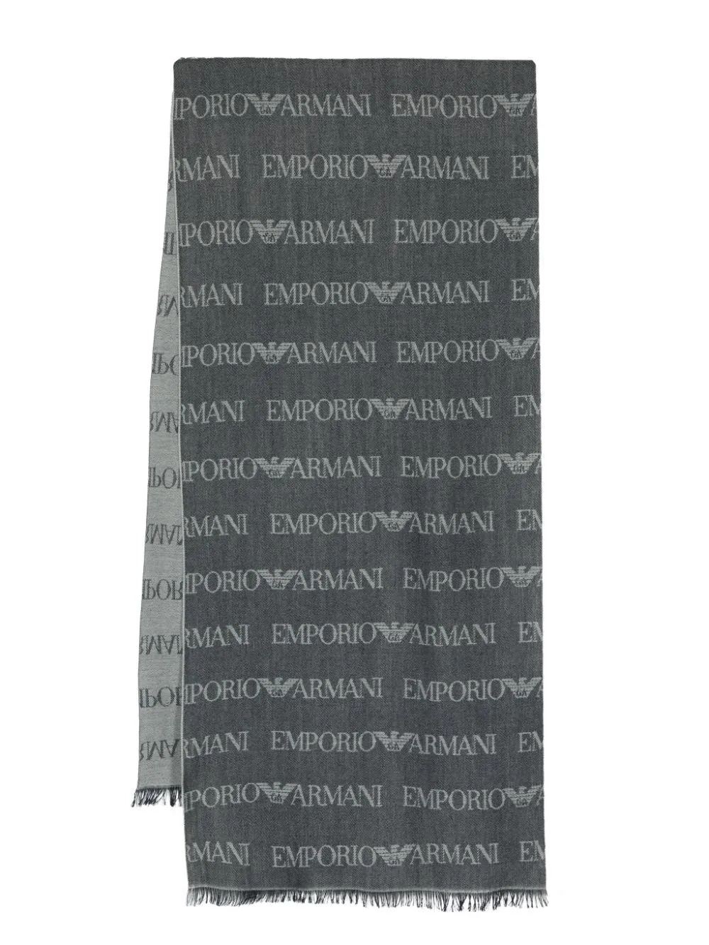 Allover logo wool blend scarf