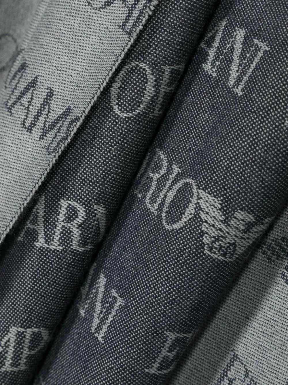 Allover logo wool blend scarf