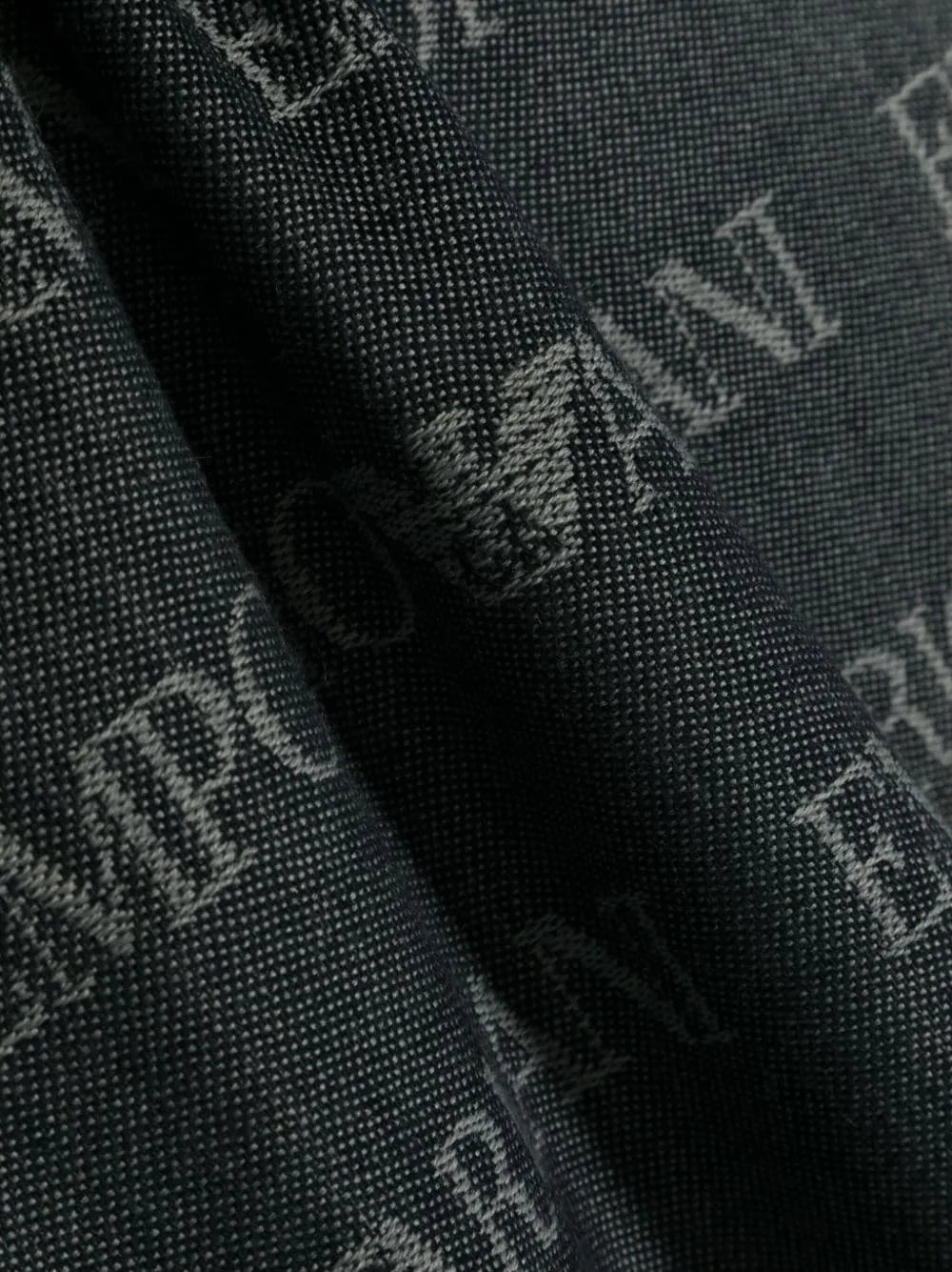 Allover logo wool blend scarf