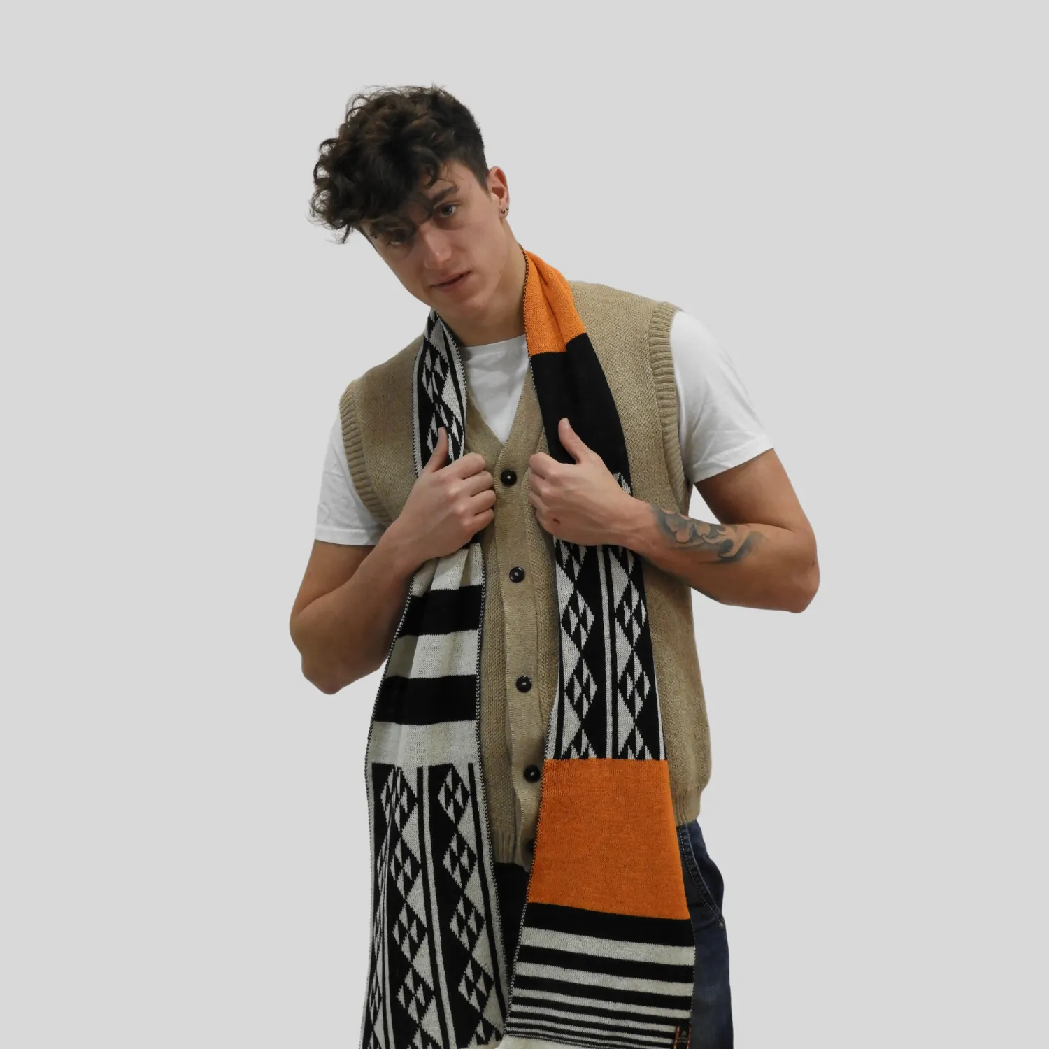 Alpaca Scarf Aboriginal Design Men
