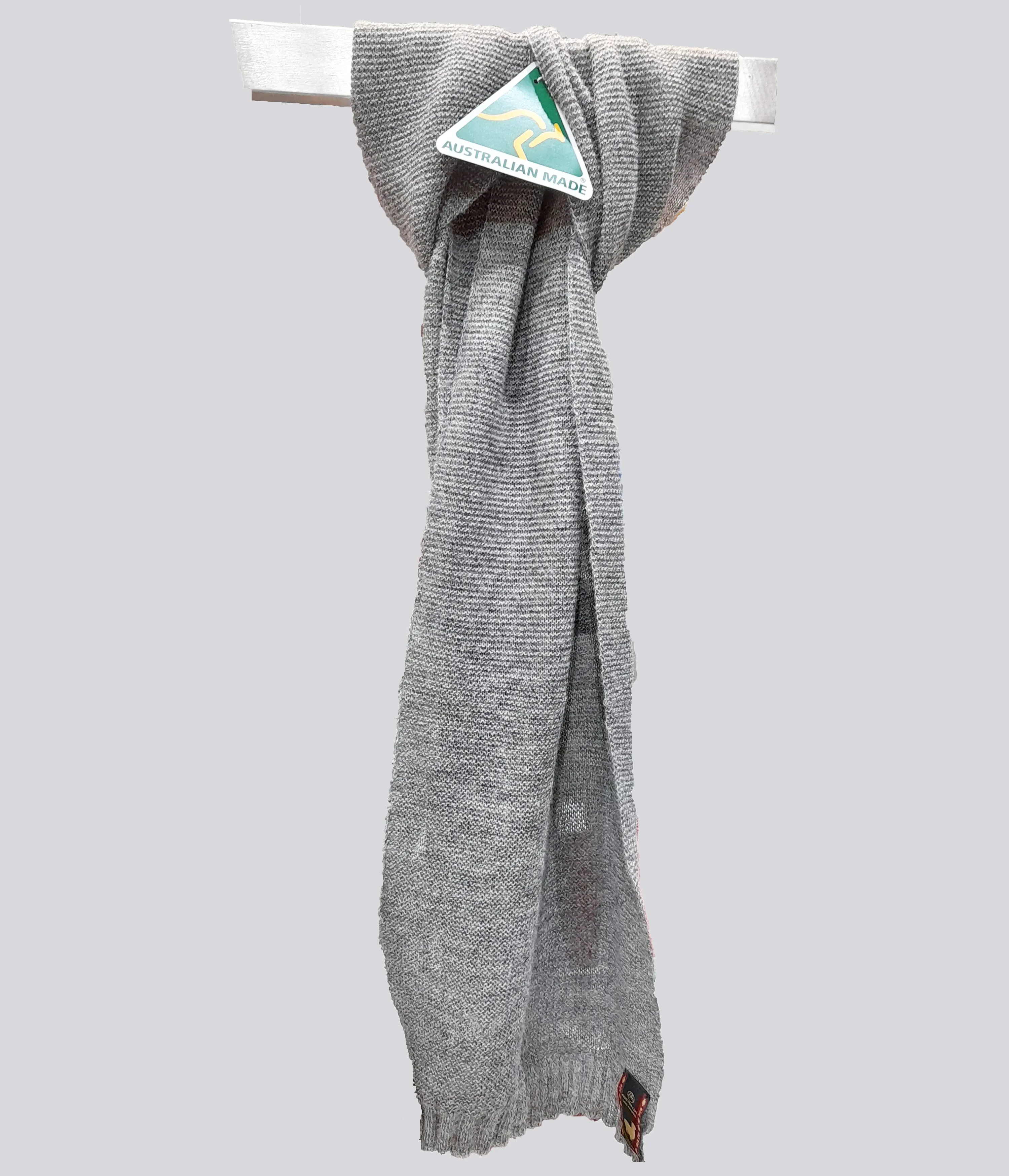 Alpaca Wool Scarf Natural Gray