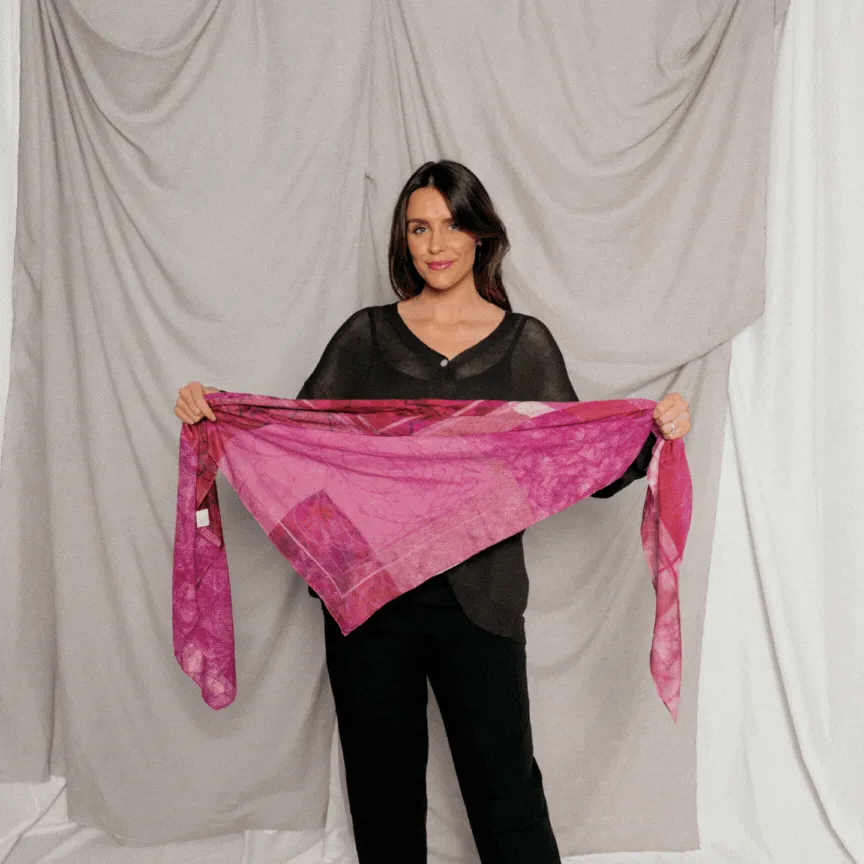 AMARE silk-cotton scarf