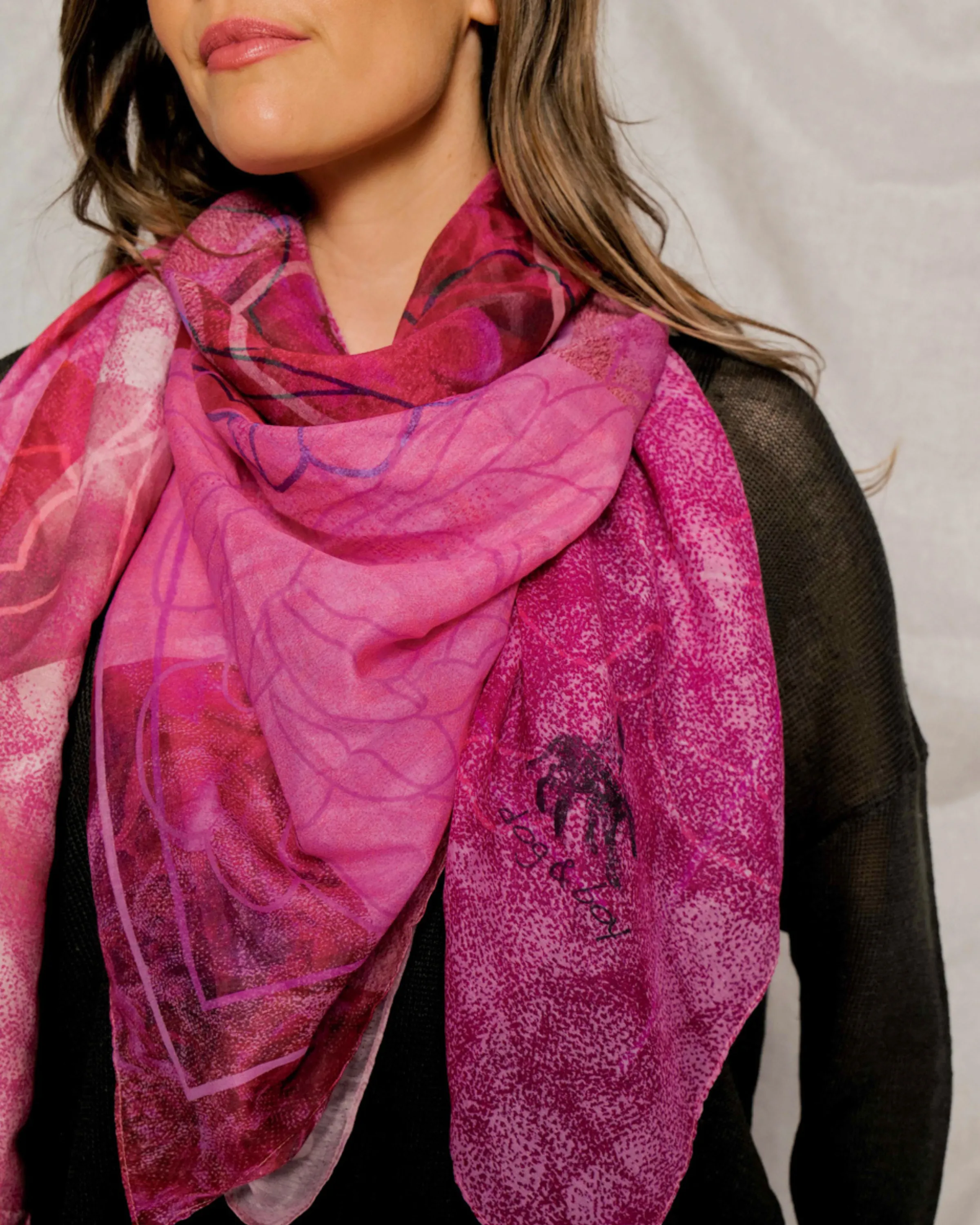 AMARE silk-cotton scarf