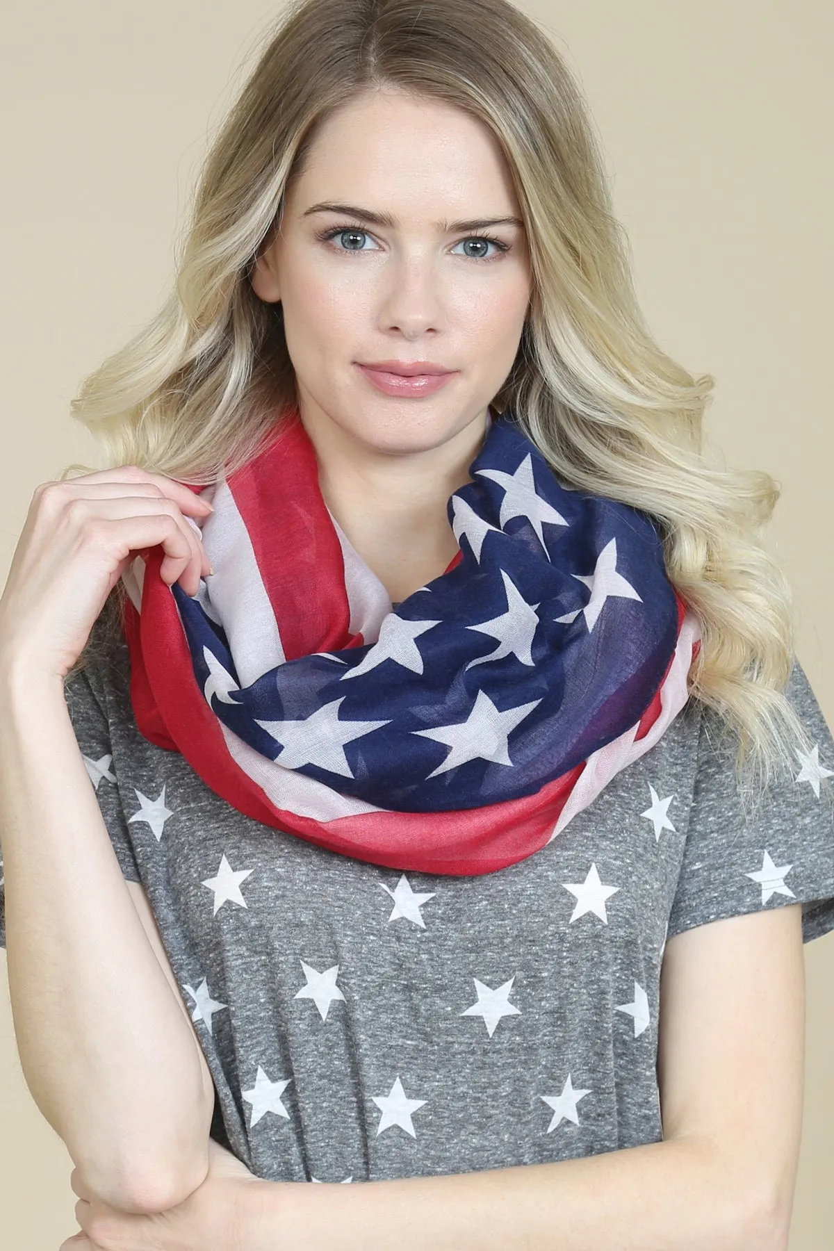 AMERICAN FLAG INFINITY SCARF
