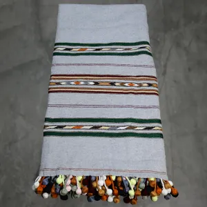 Angoora wool Bamble Handmade Swati Shawl Grey Color