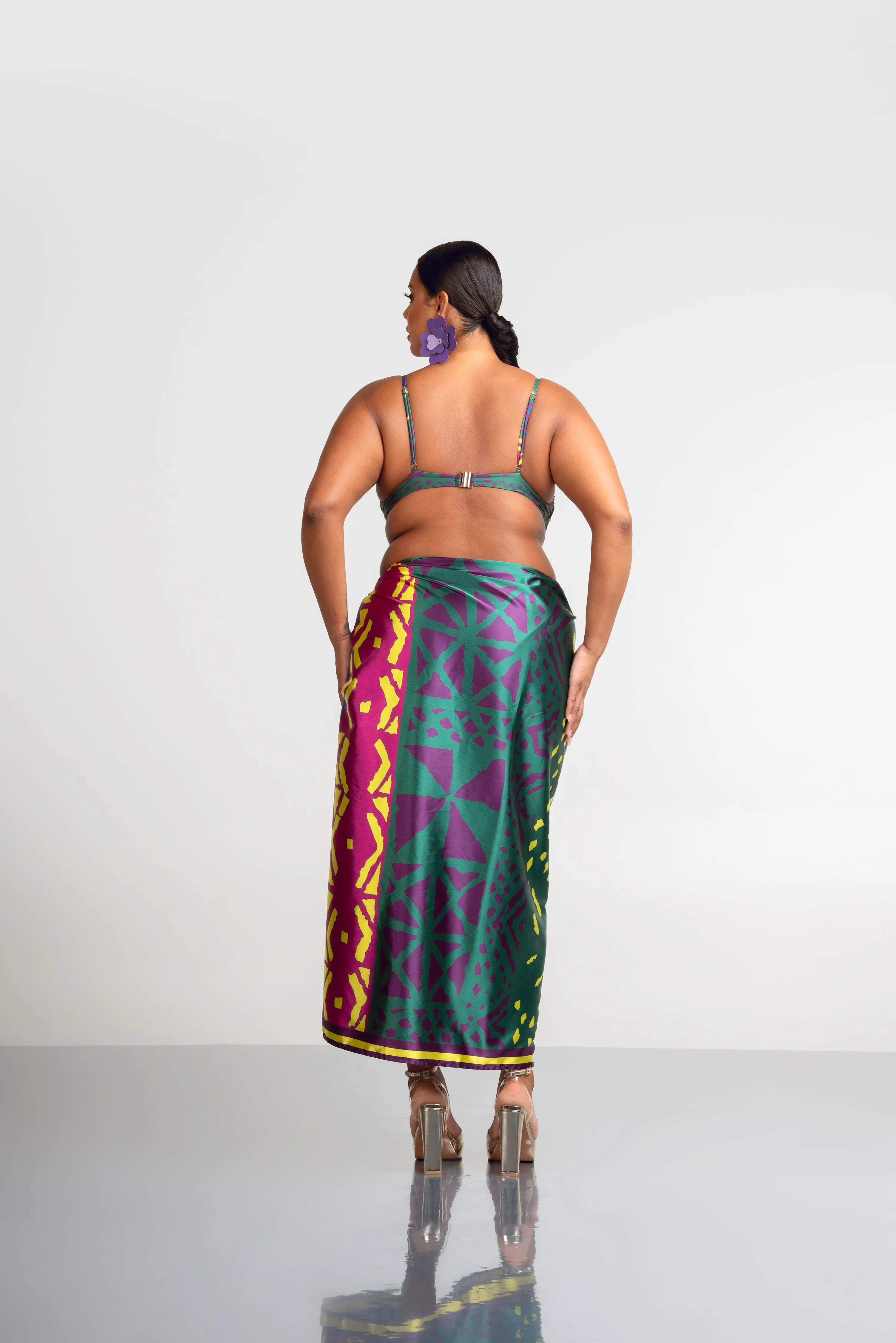 ANU GREEN XL SILK SCARF
