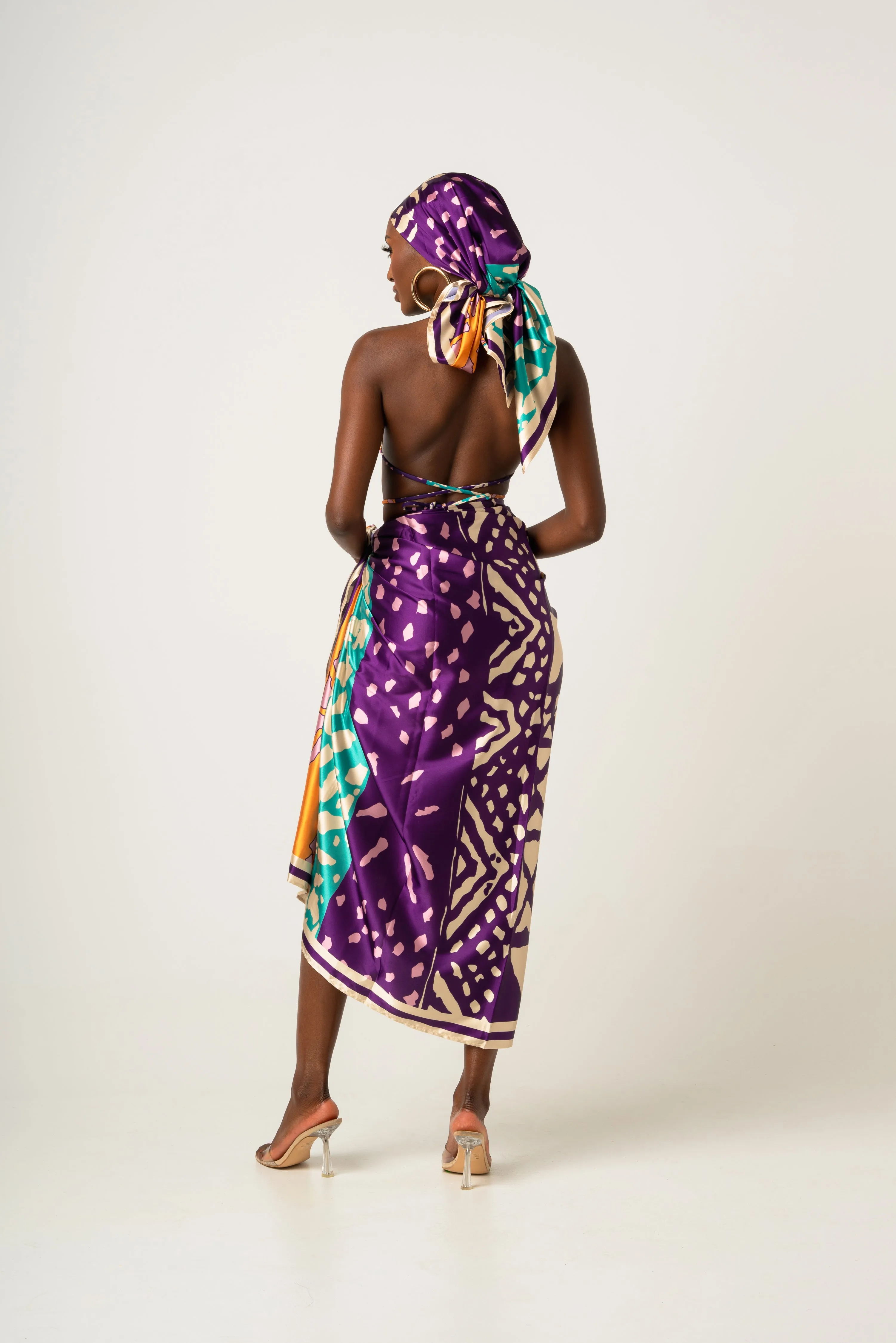 ANU PURPLE XL SILK SCARF